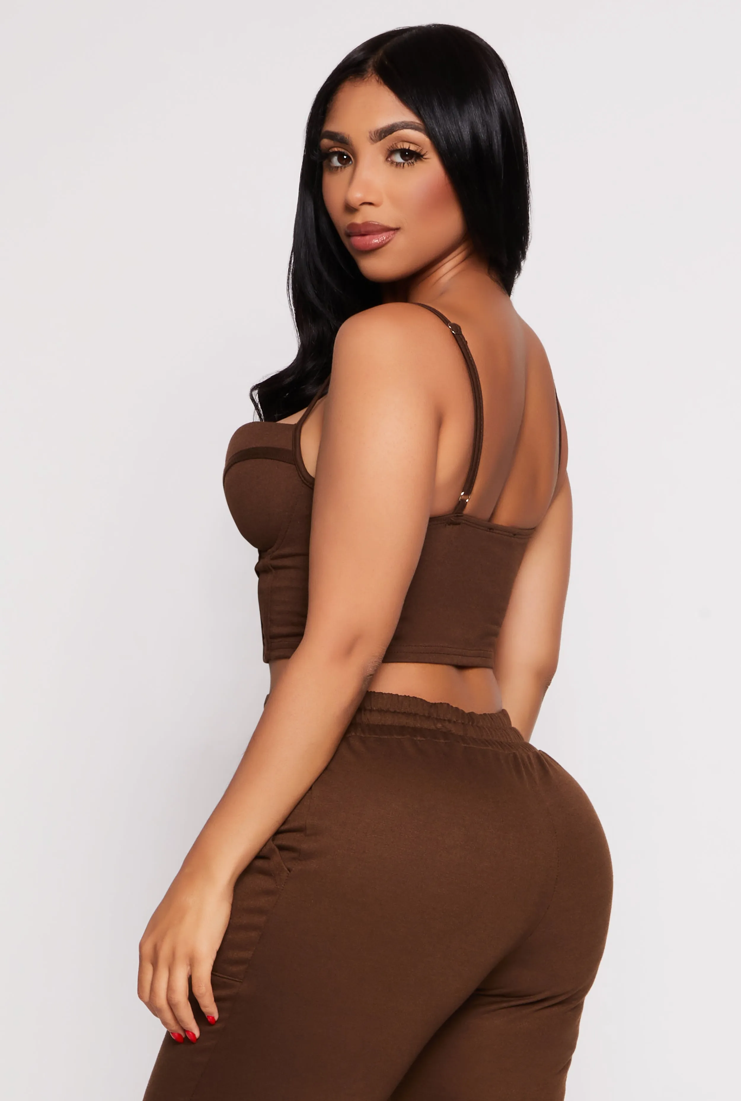 Haute Monde Solid Cropped Corset Top sold by Rainbow product image thumbnail 3