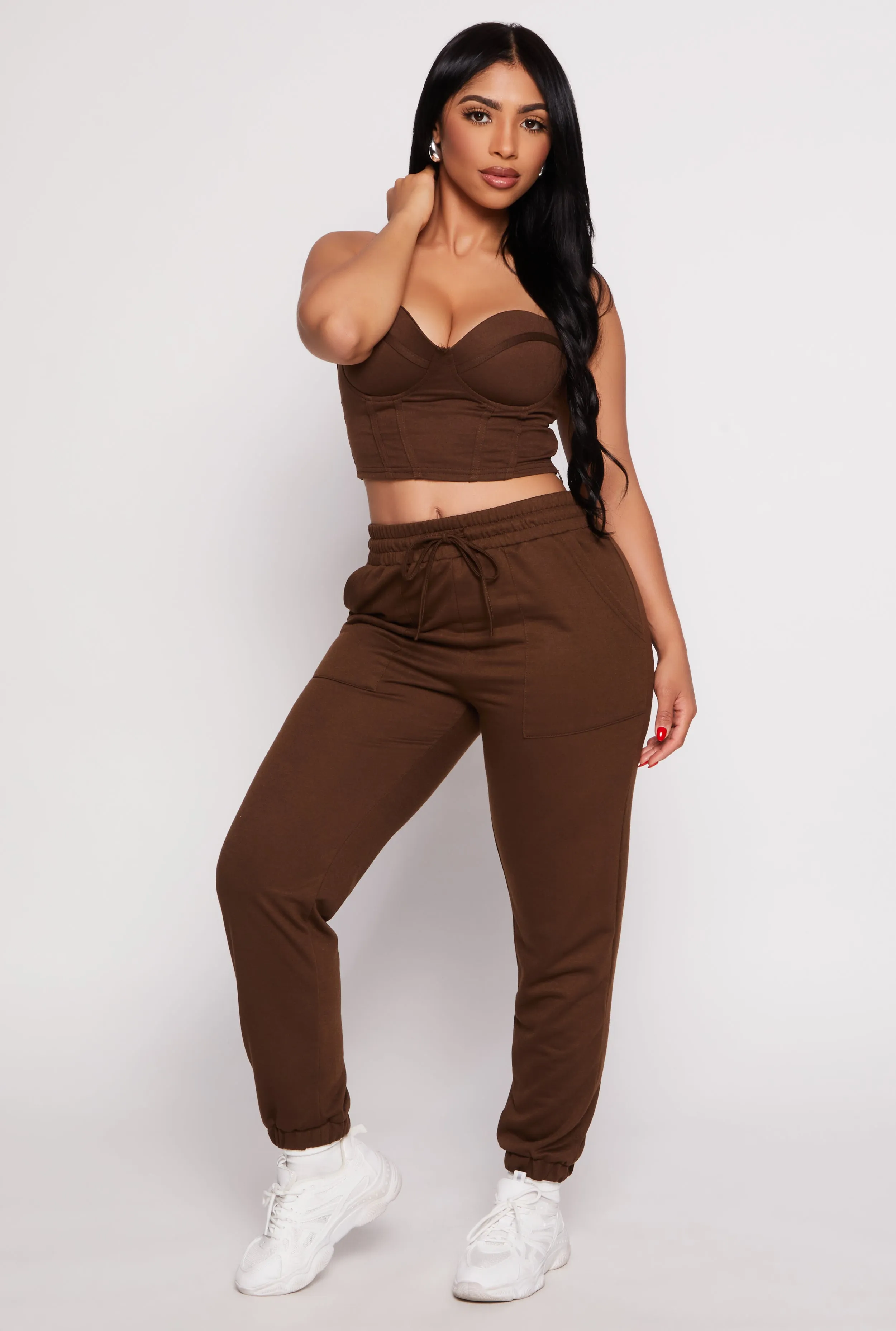 Haute Monde Solid Cropped Corset Top sold by Rainbow product image thumbnail 2