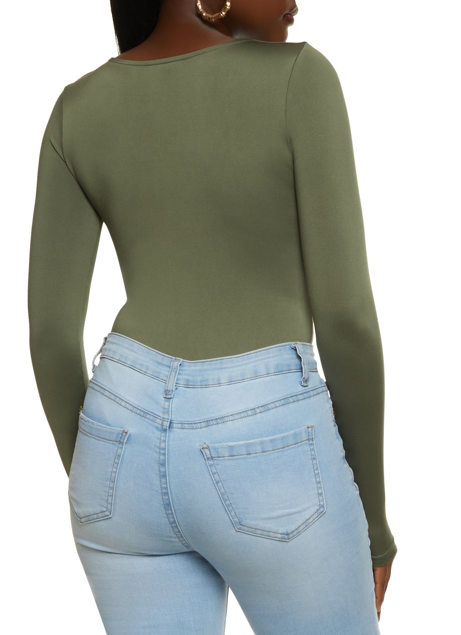 Seamless Double Layered Square Neck Bodysuit sold by Rainbow product image thumbnail 3