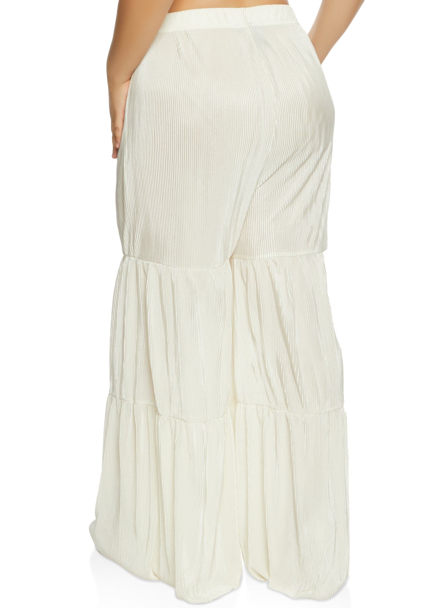 Plus Size Plisse Tiered Palazzo Pants sold by Rainbow product image thumbnail 2