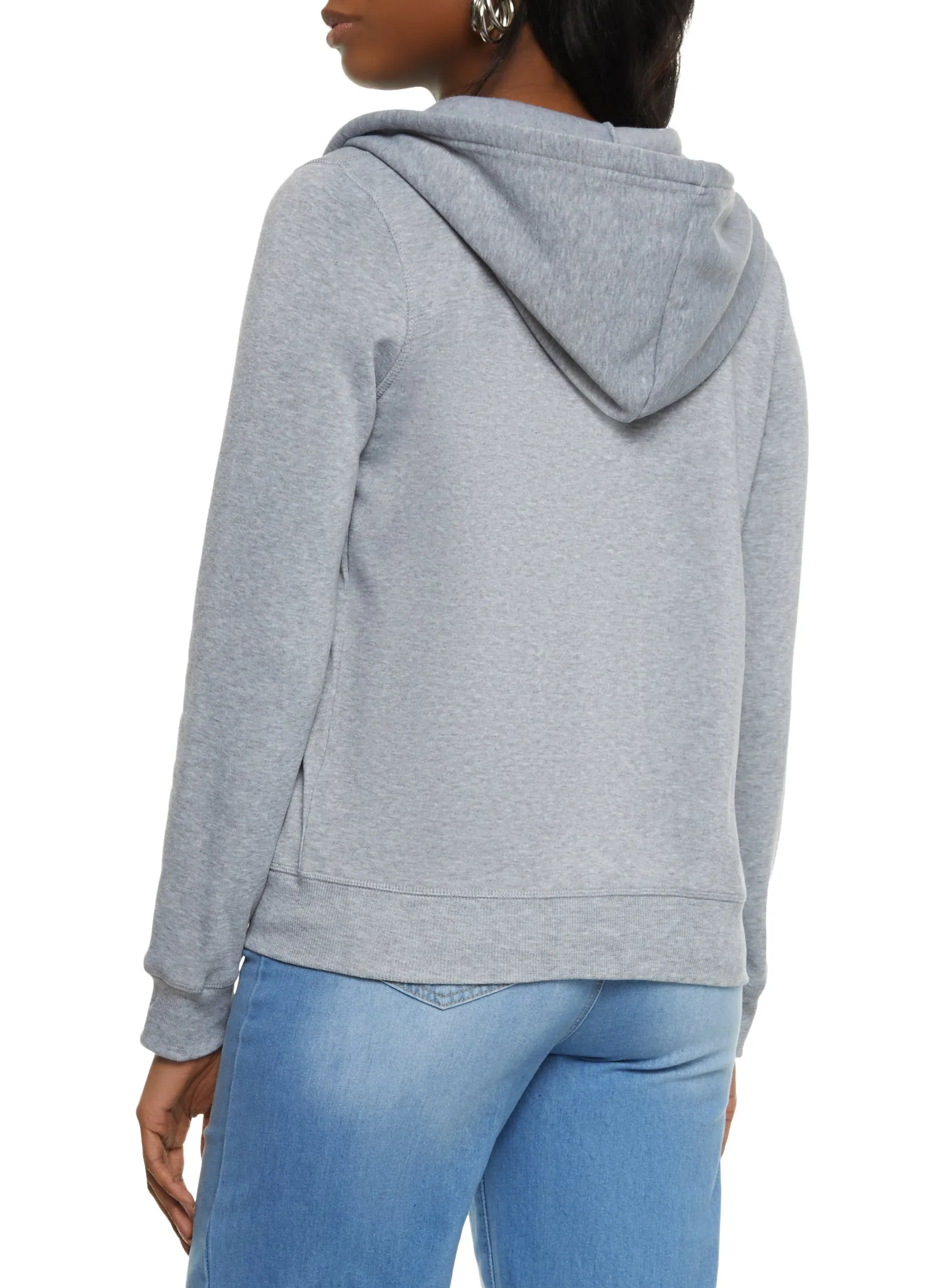 Zip Front Hooded Fleece Sweatshirt sold by Rainbow product image thumbnail 2