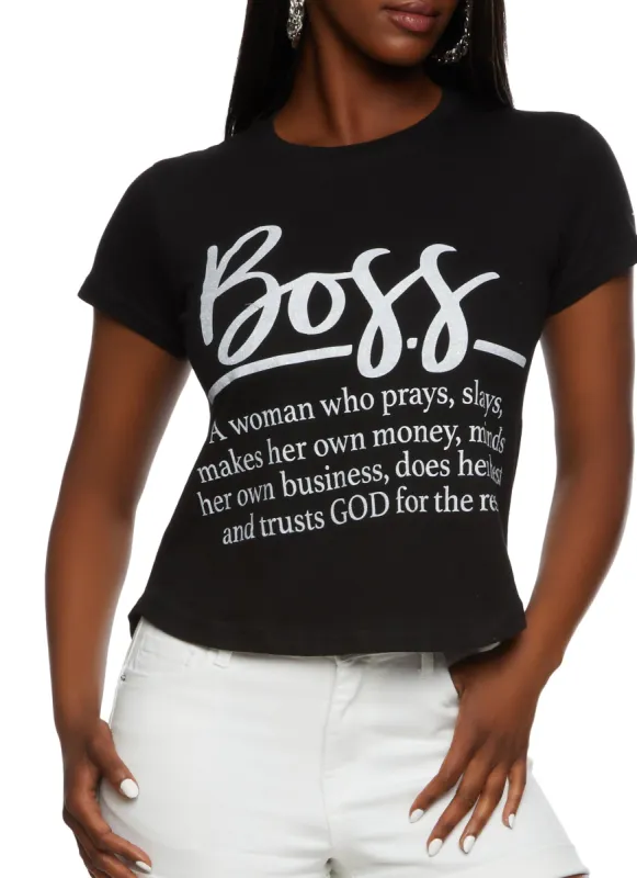 Boss Graphic High Low Tee sold by Rainbow