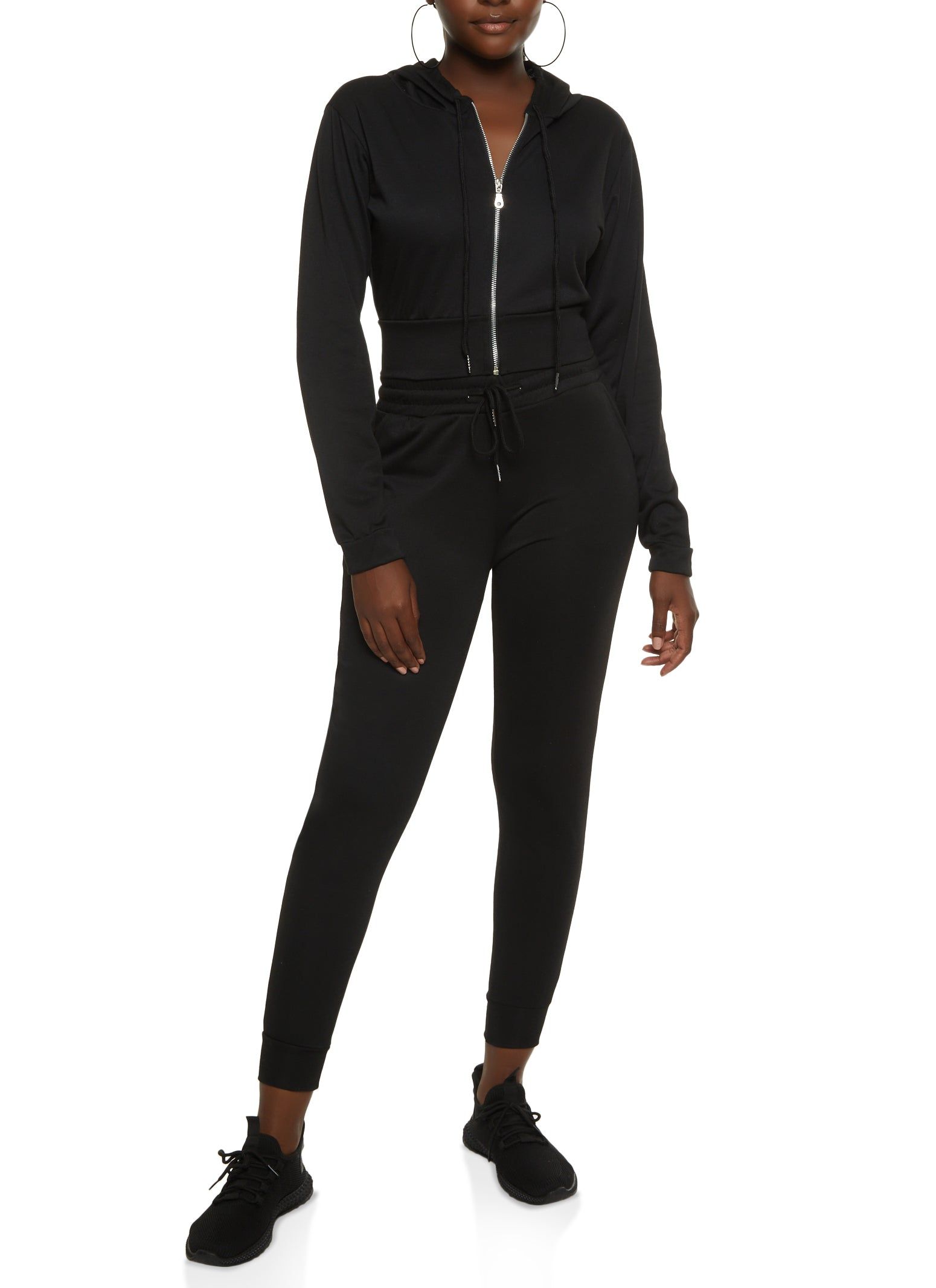 Angel Rhinestone Zip Front Cropped Hoodie sold by Rainbow product image thumbnail 2