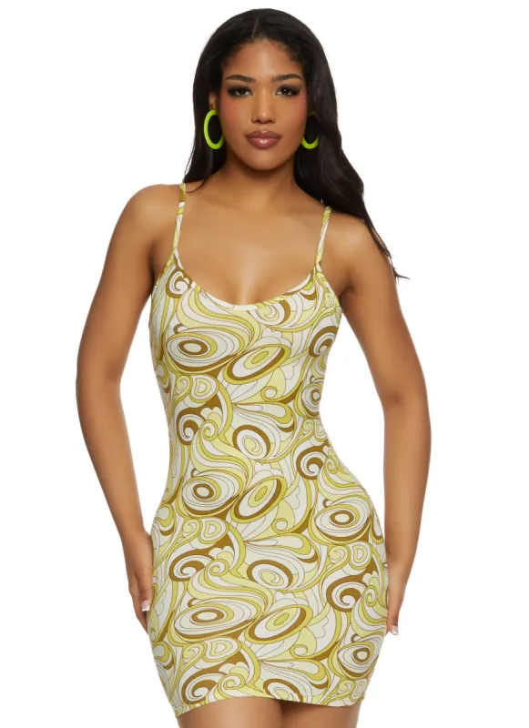 Printed Scoop Neck Cami Dress sold by Rainbow