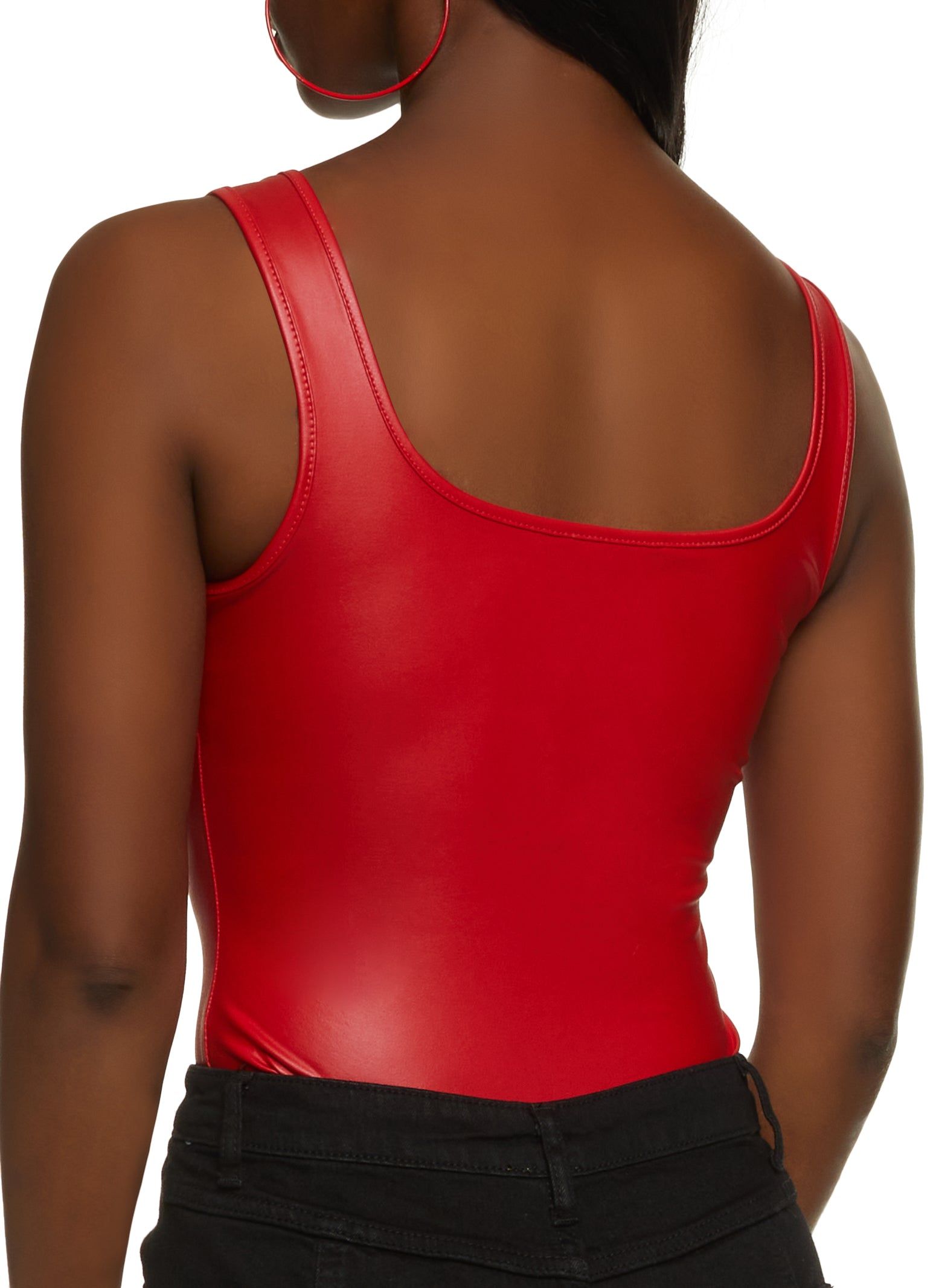 Faux Leather Tank Bodysuit sold by Rainbow product image thumbnail 3
