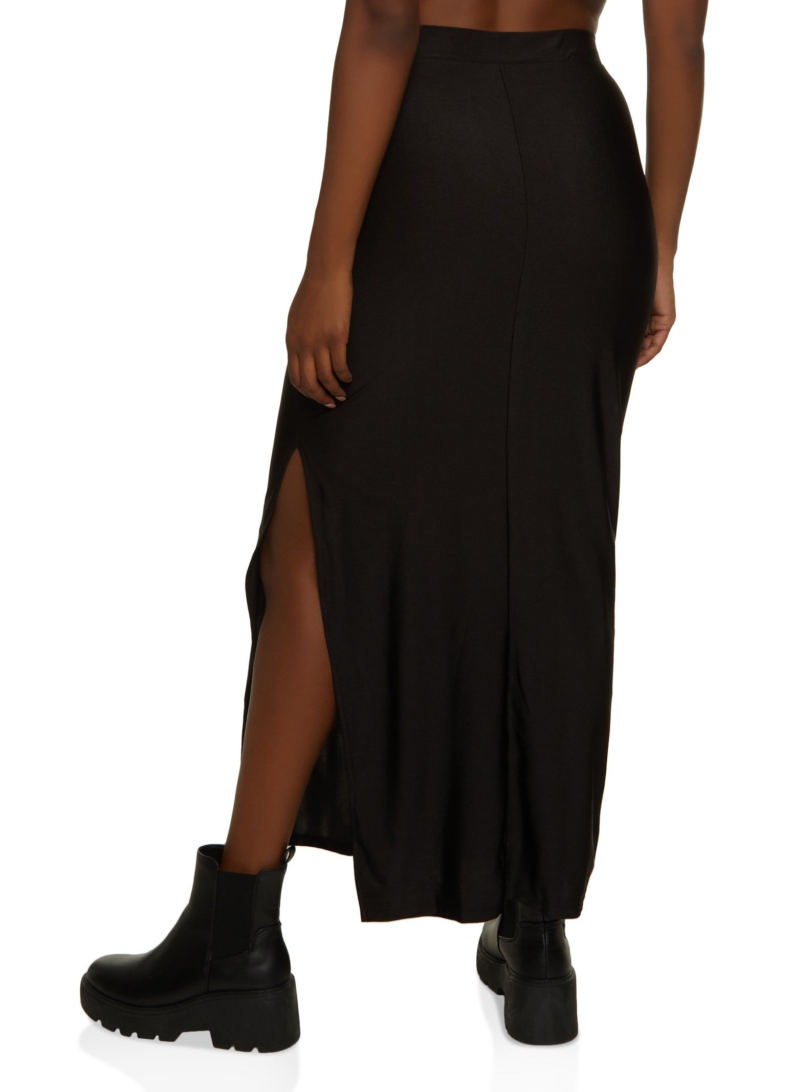 Spandex Side Slit Maxi Skirt sold by Rainbow product image thumbnail 3