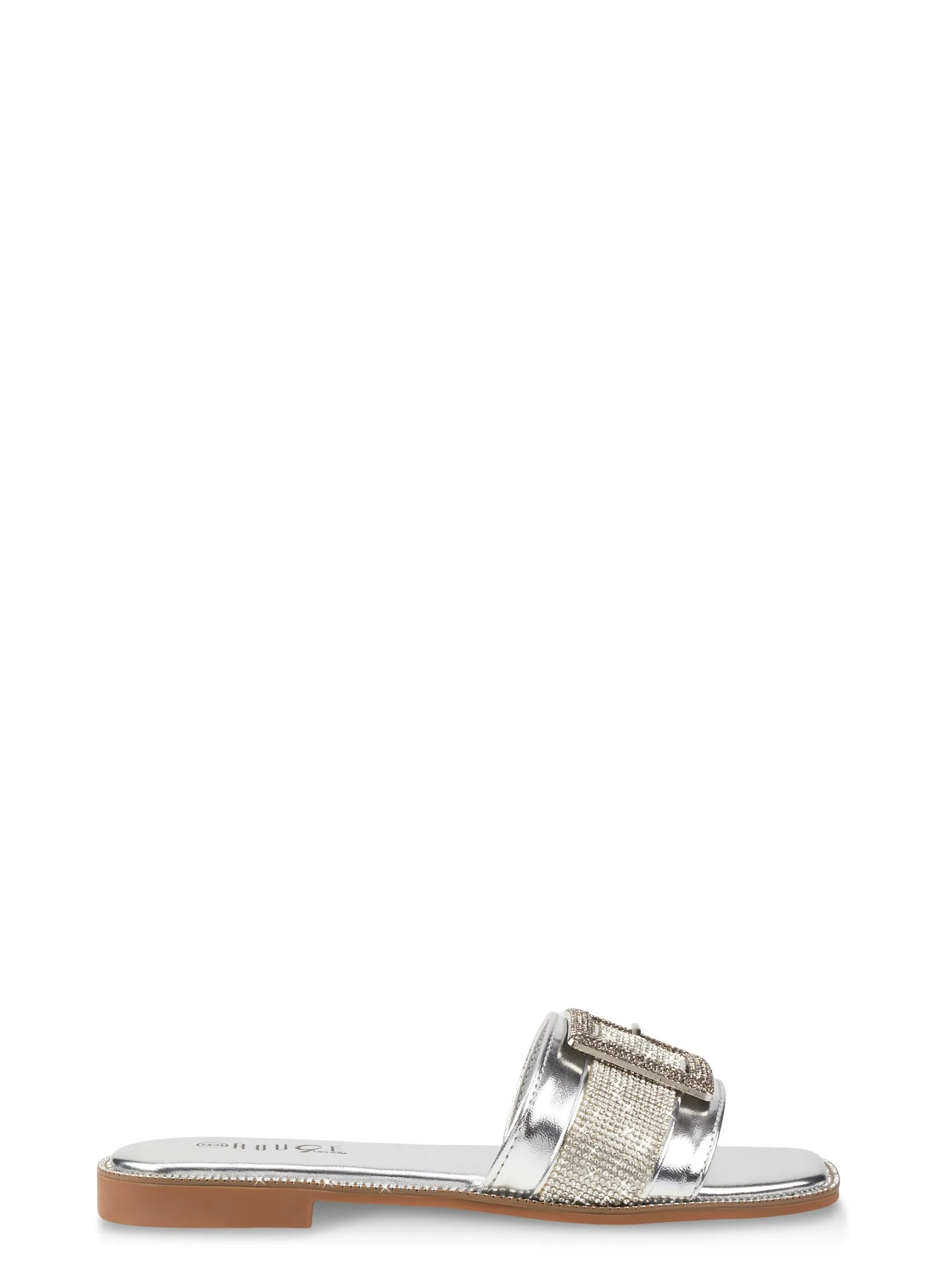 Rhinestone Studded Buckle Band Slide Sandals sold by Rainbow product image thumbnail 2