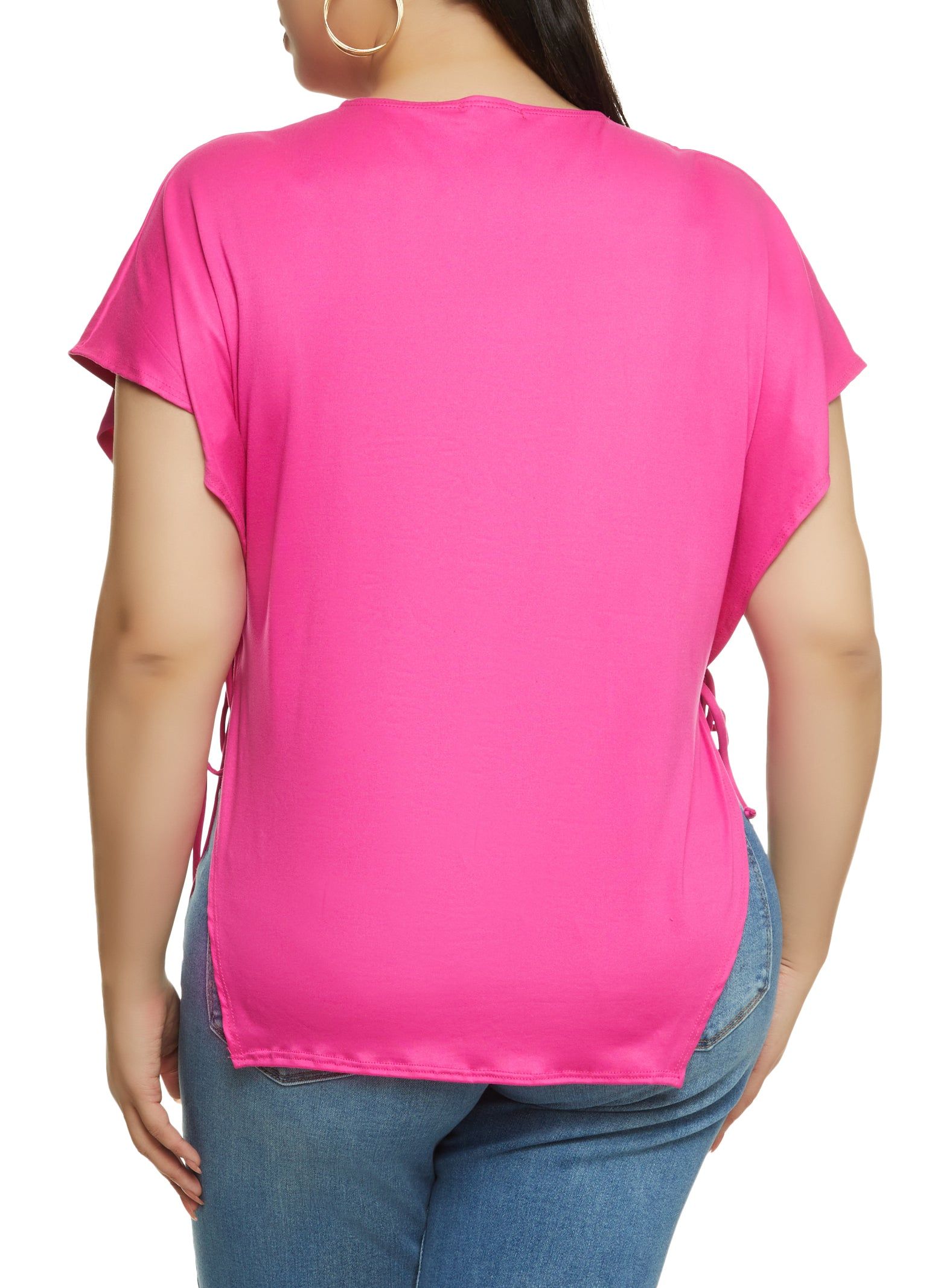 Plus Size Tie Side Rock and Roll Graphic Top sold by Rainbow product image thumbnail 2