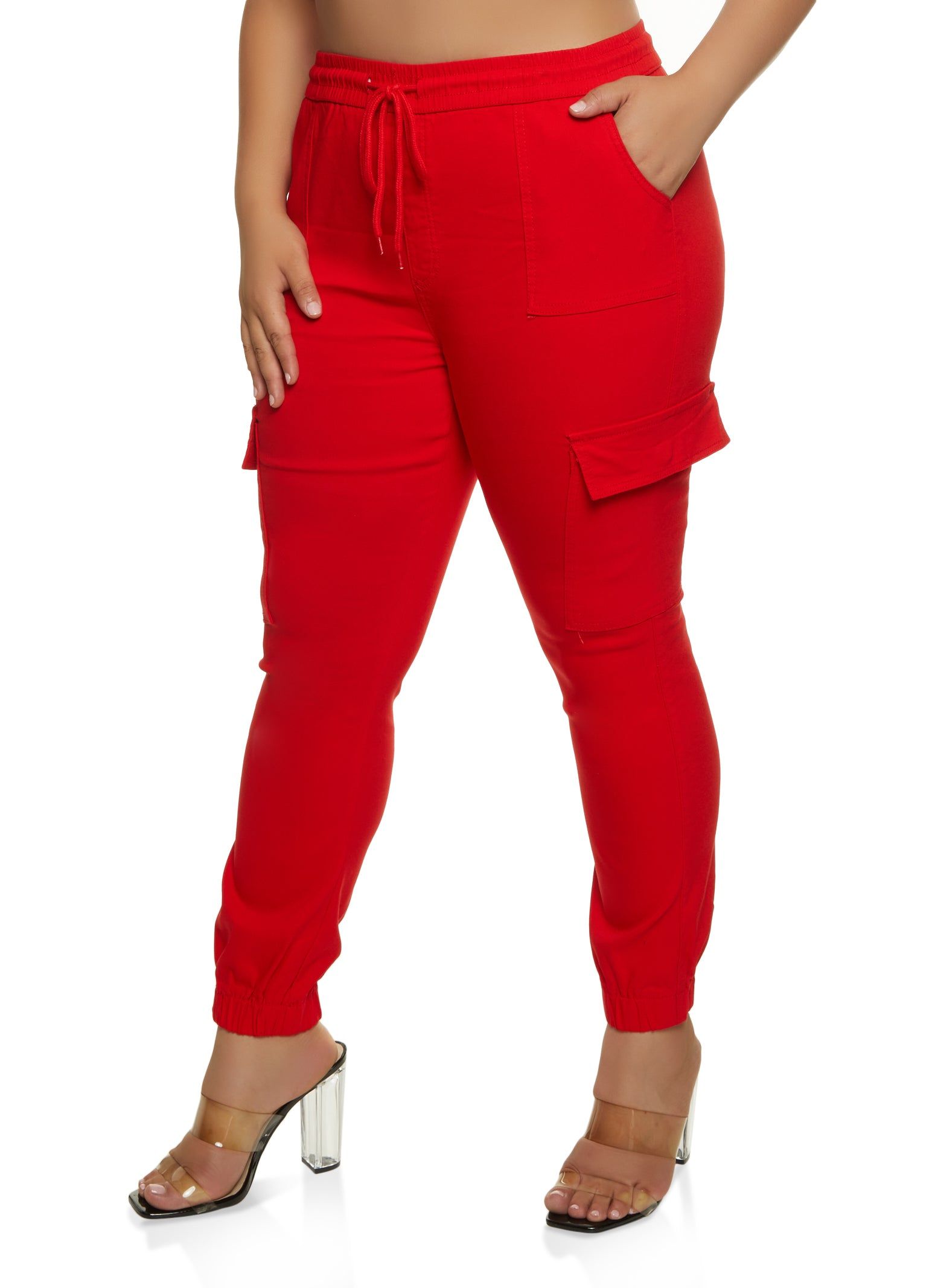Plus Size Hyperstretch Cargo Joggers sold by Rainbow