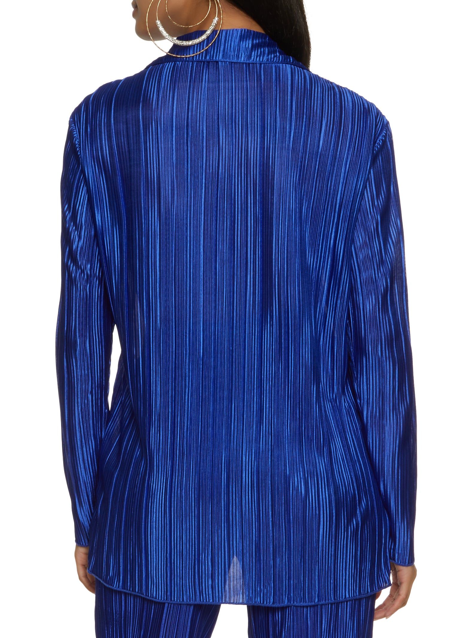 Plisse V Neck Button Front Top sold by Rainbow product image thumbnail 3