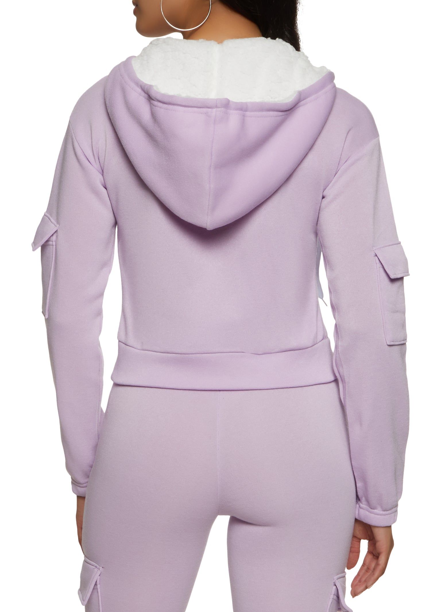 Cargo Pocket Sleeve Zip Front Hoodie sold by Rainbow product image thumbnail 3