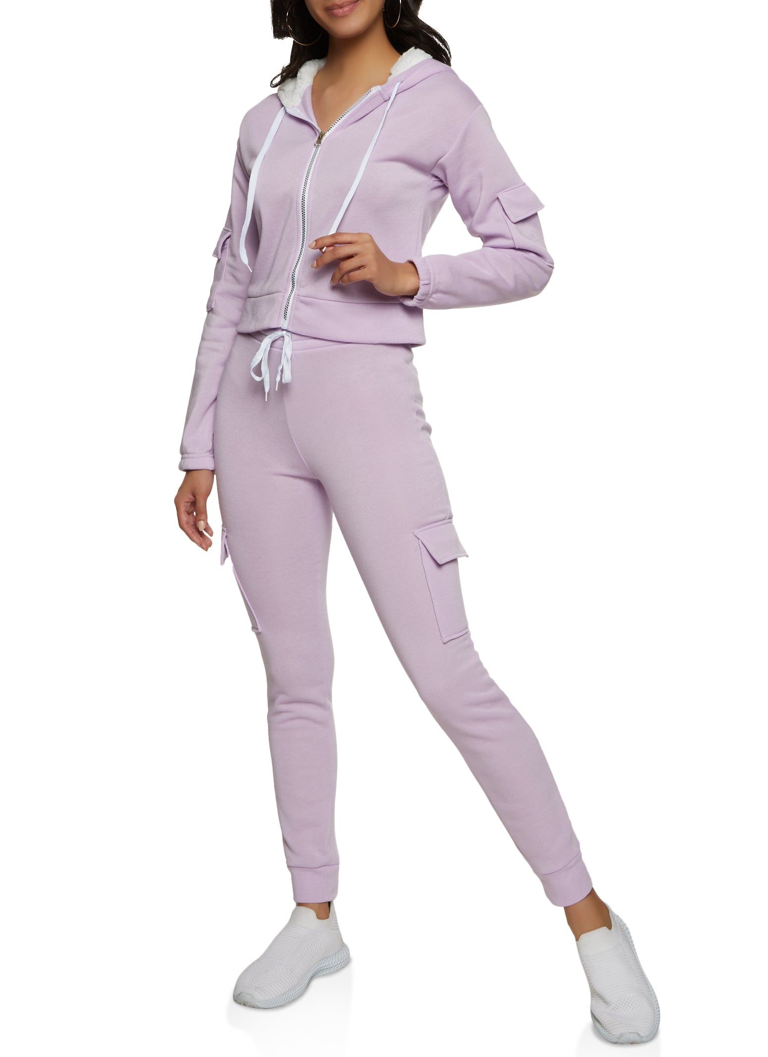 Cargo Pocket Sleeve Zip Front Hoodie sold by Rainbow product image thumbnail 2