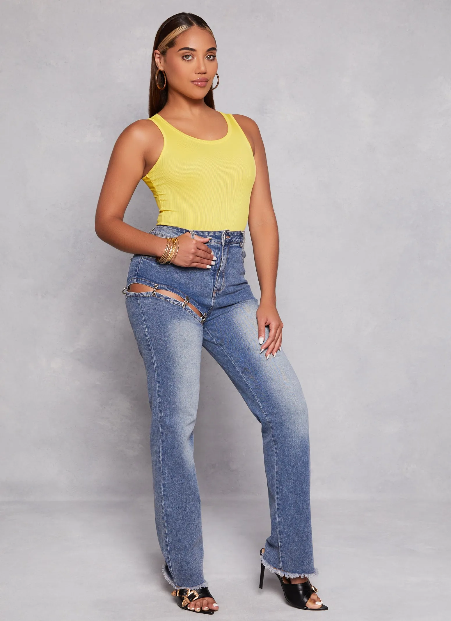 Daisy Ribbed Knit Tank Bodysuit sold by Rainbow product image thumbnail 2