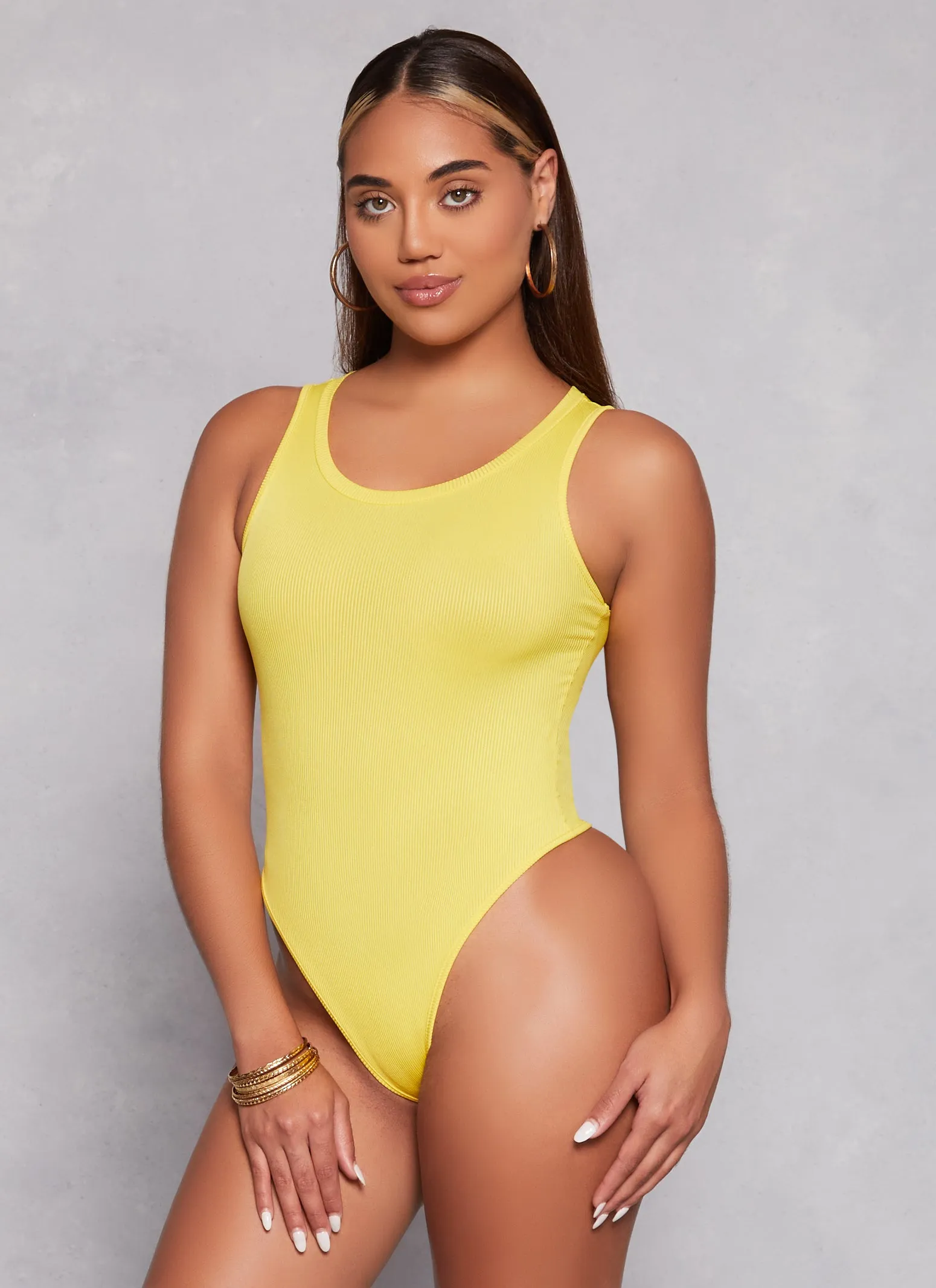 Daisy Ribbed Knit Tank Bodysuit sold by Rainbow