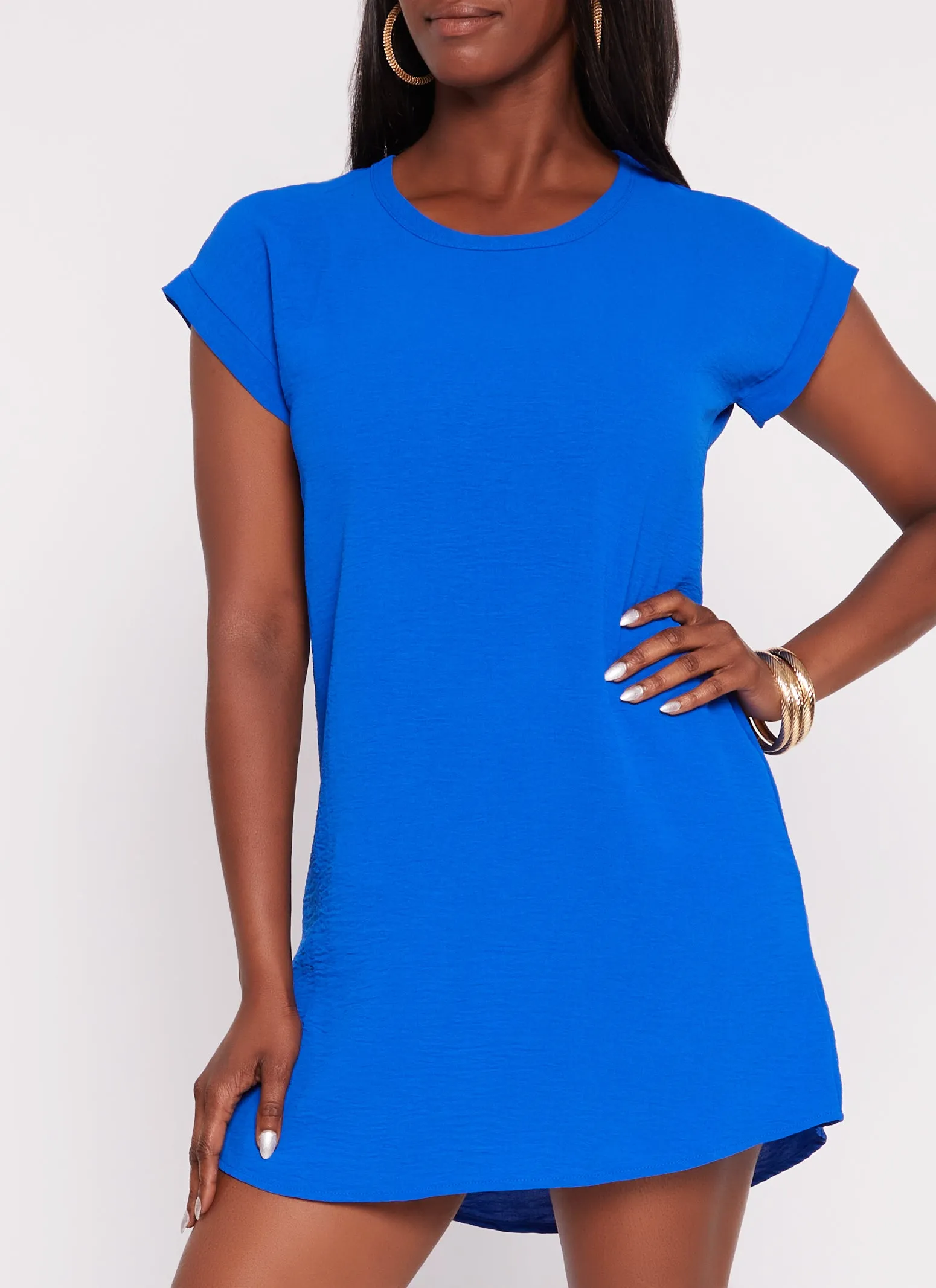 Crepe Knit Short Sleeve T Shirt Dress sold by Rainbow