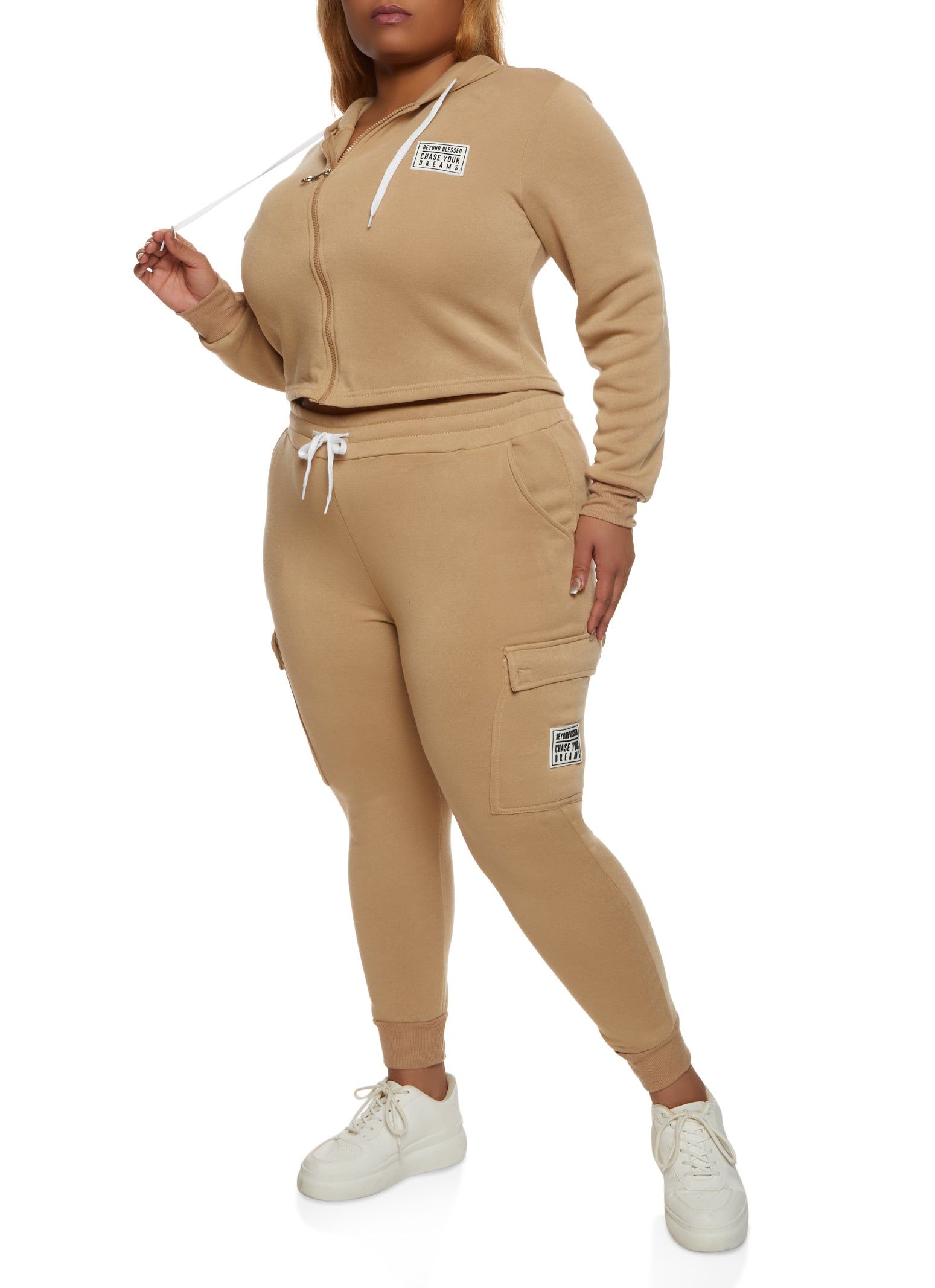 Plus Size Beyond Blessed Graphic Patch Hoodie sold by Rainbow product image thumbnail 2