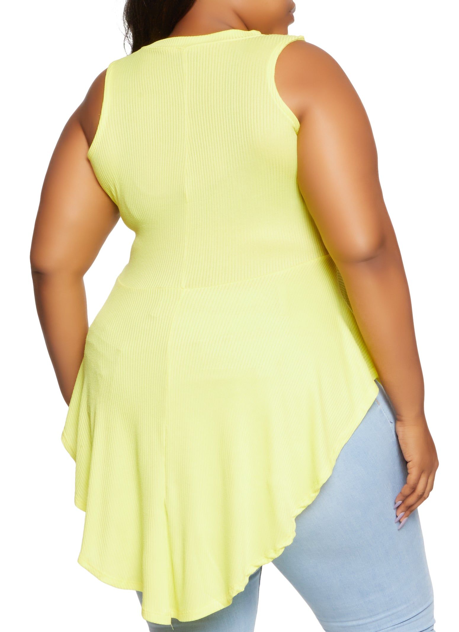 Plus Size Keyhole Chain Hanky Hem Top sold by Rainbow product image thumbnail 2