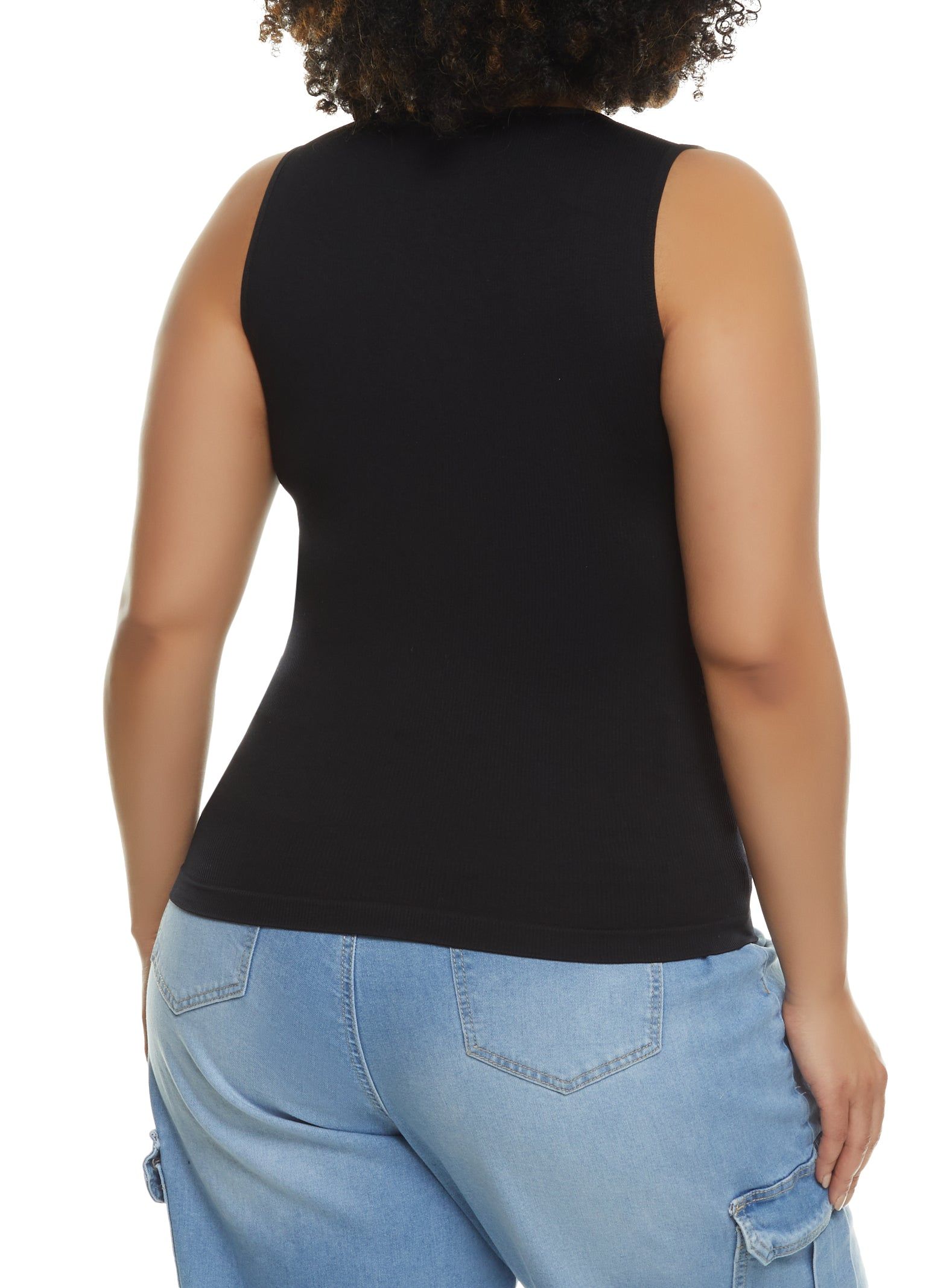 Plus Size Seamless Cut Out Tank Top sold by Rainbow product image thumbnail 3
