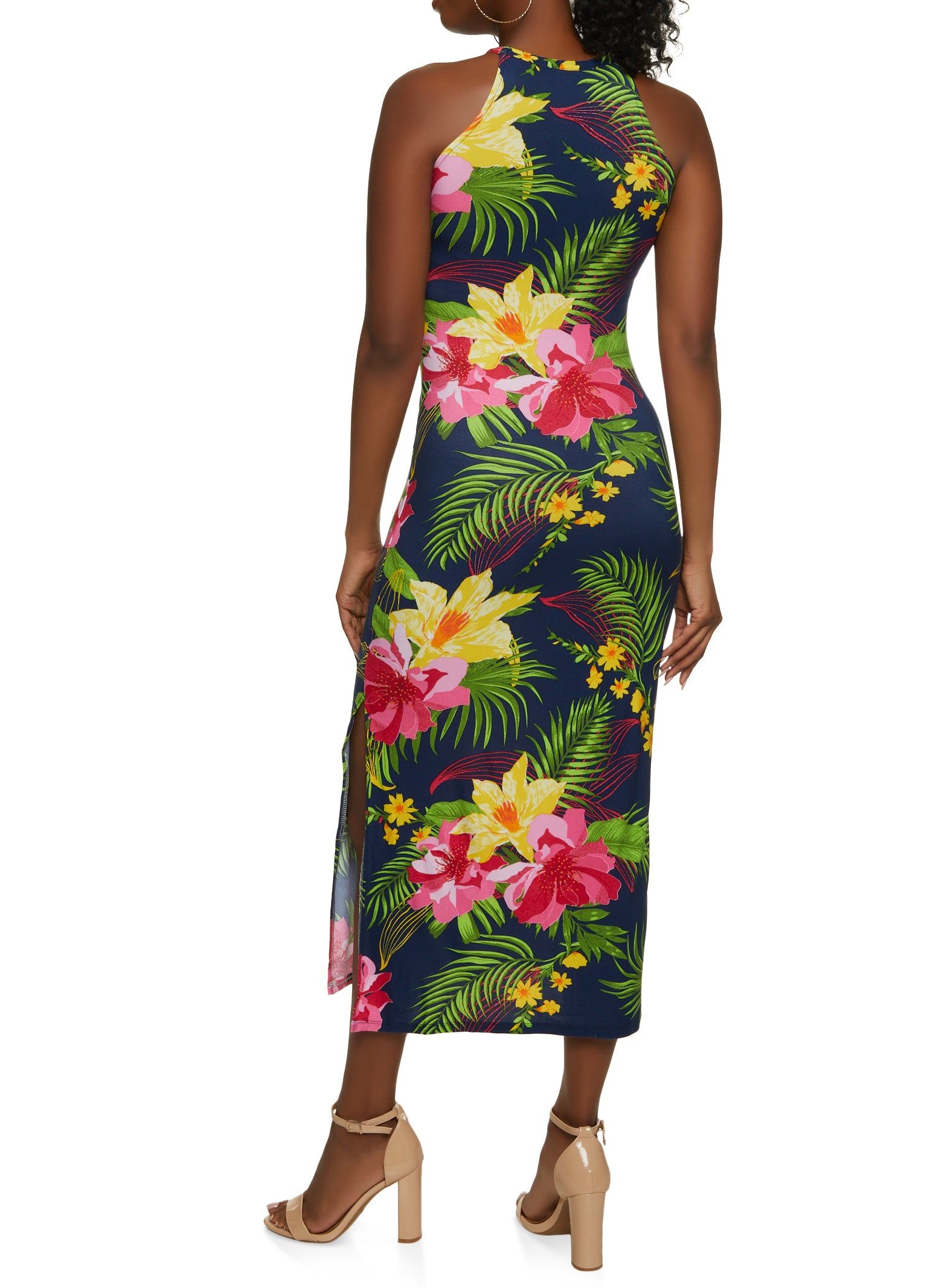Tropical Print High Neck Maxi Dress sold by Rainbow product image thumbnail 3