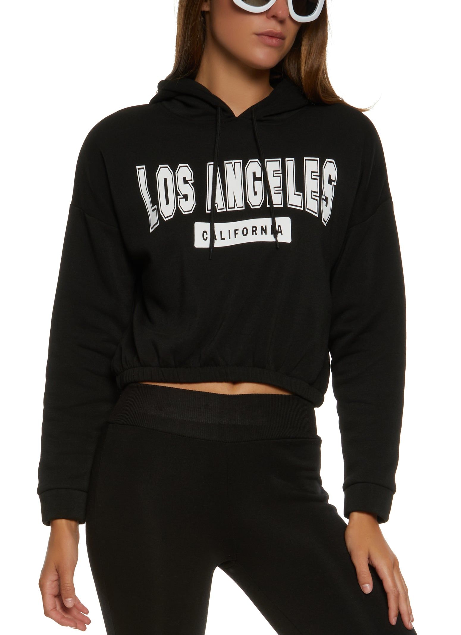 Graphic Cropped Hoodie sold by Rainbow