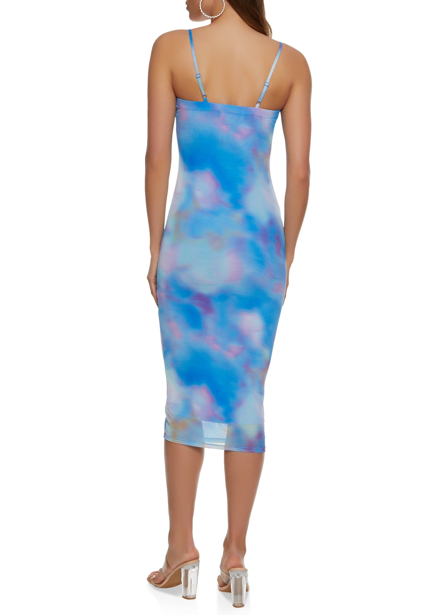 Almost Famous Printed Mesh Cami Midi Dress sold by Rainbow product image thumbnail 3
