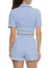 Gingham Cropped Tie Front Shirt sold by Rainbow