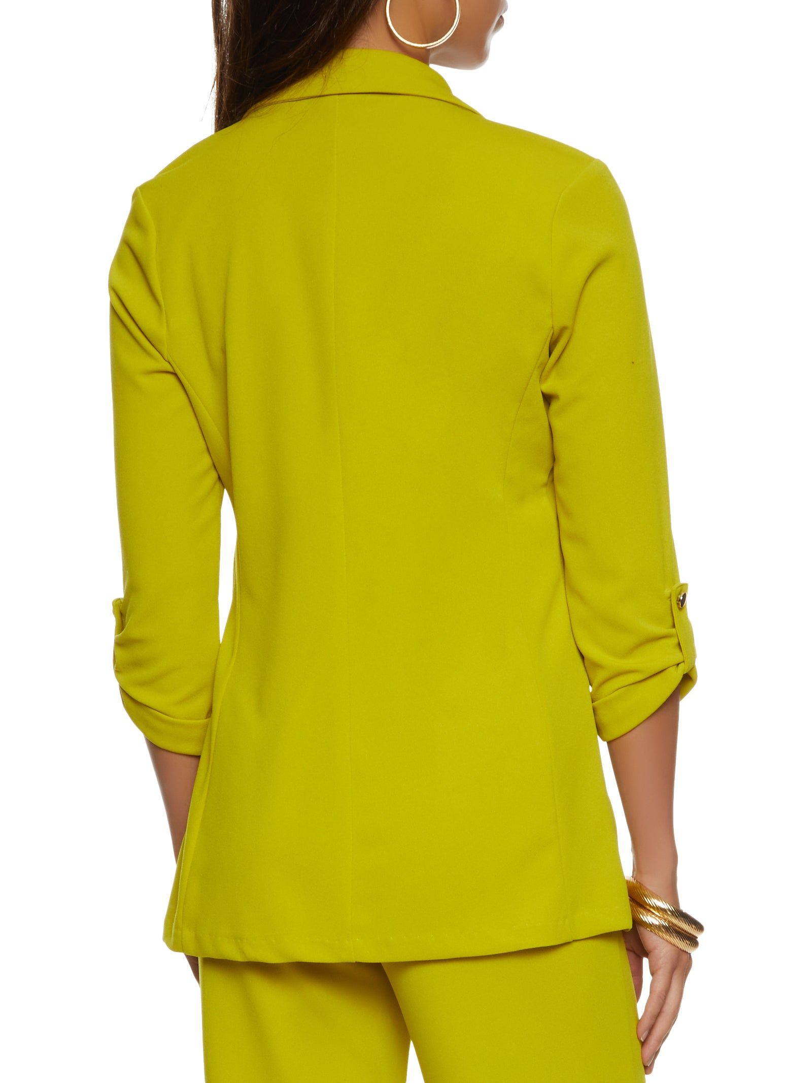 Crepe Knit Tabbed Sleeve Blazer sold by Rainbow product image thumbnail 3