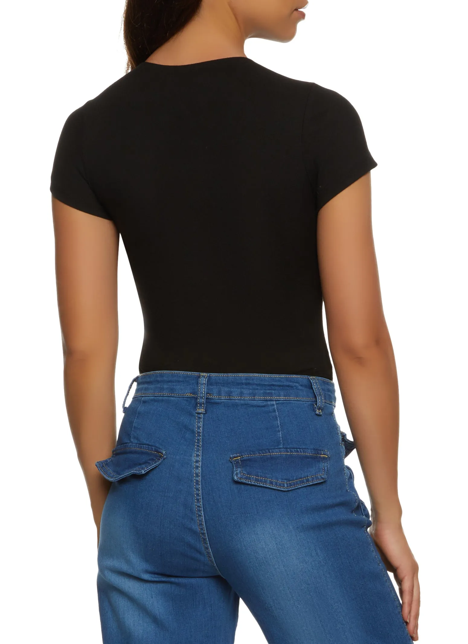 Basic Crew Neck Short Sleeve Bodysuit sold by Rainbow product image thumbnail 3