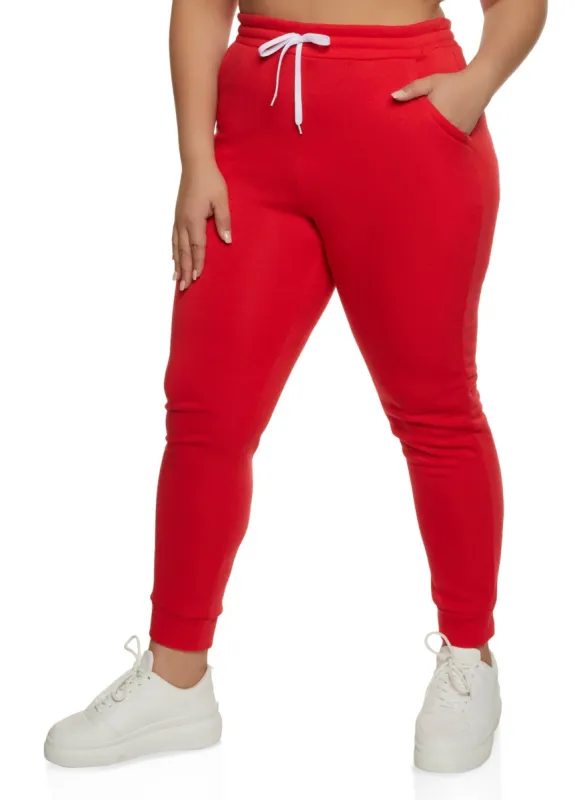 Plus Size High Waist Pocket Joggers sold by Rainbow