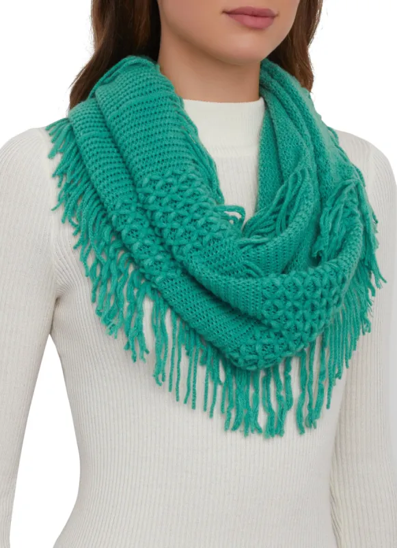 Fringe Crochet Infinity Scarf sold by Rainbow