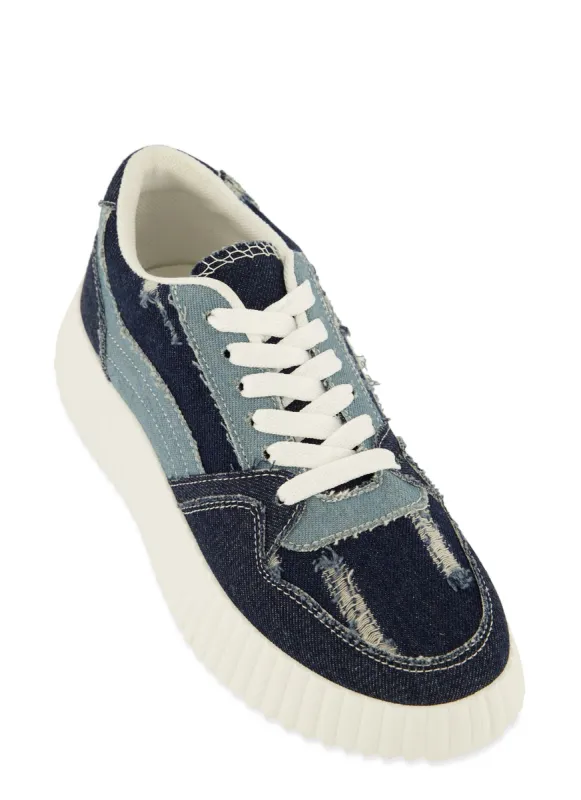 Color Block Platform Sneakers sold by Rainbow