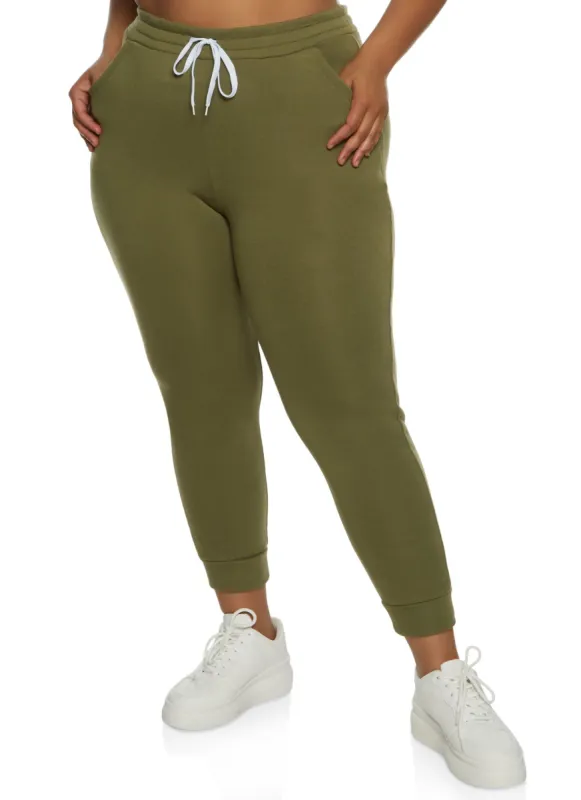 Plus Size High Waist Pocket Joggers sold by Rainbow