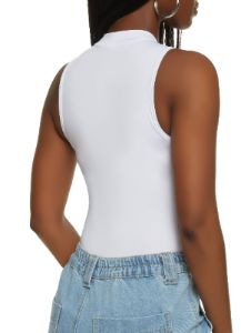 Mock Neck Tank Bodysuit sold by Rainbow