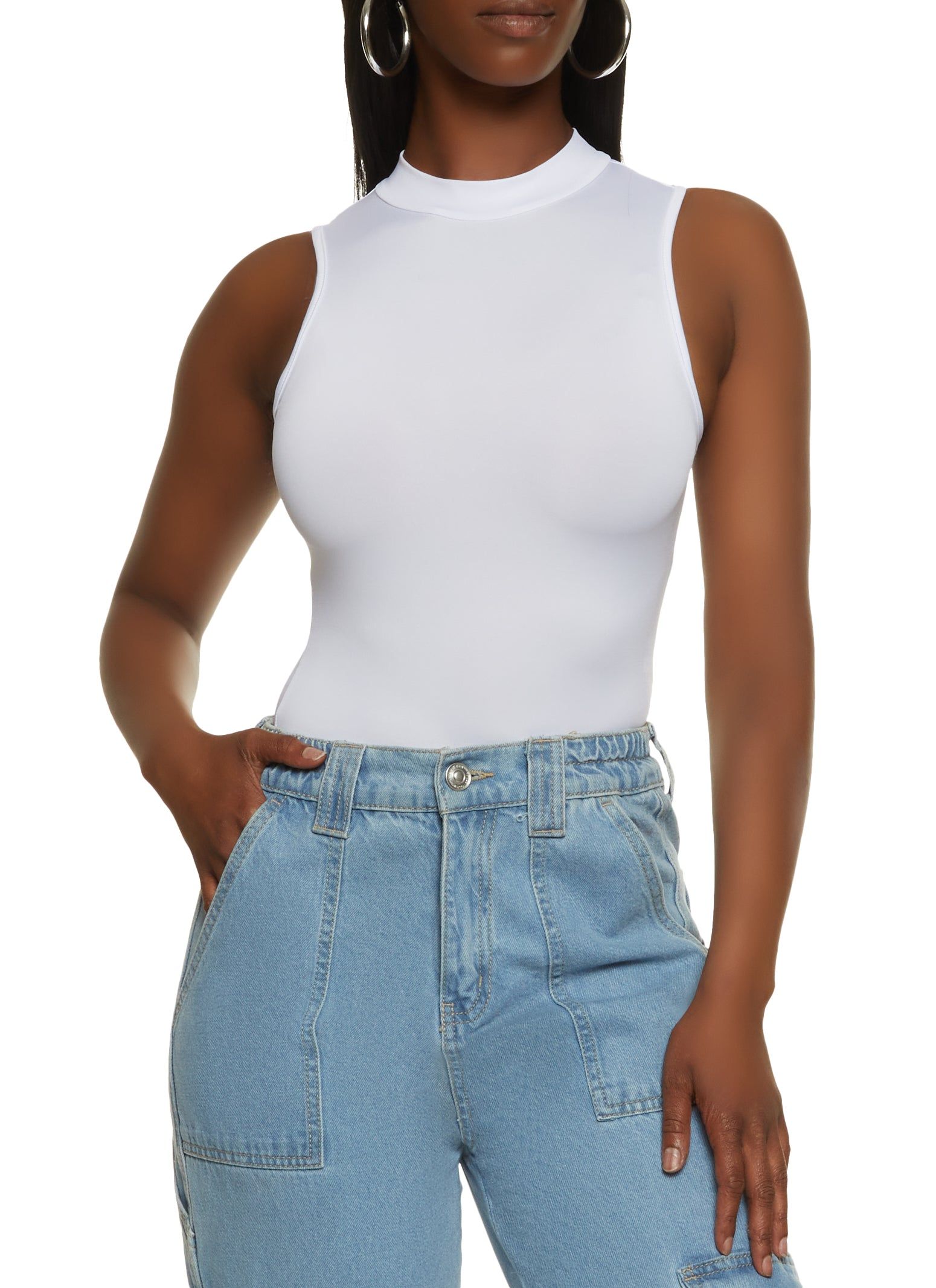 Mock Neck Tank Bodysuit sold by Rainbow product image thumbnail 2