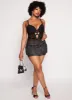 Plus Size Mesh Lace Bustier Bodysuit sold by Rainbow