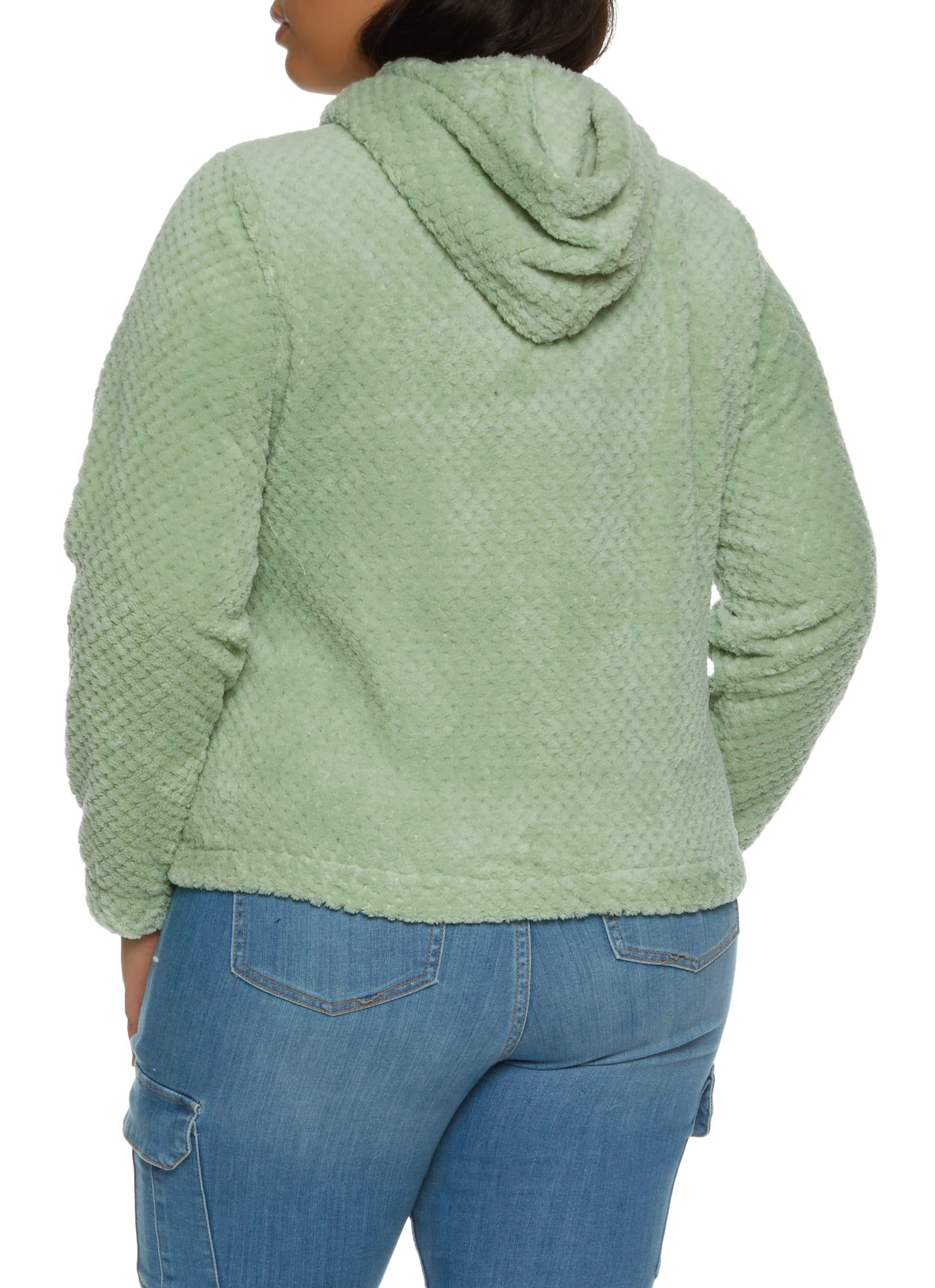 Plus Size Faux Fur Pullover Hoodie sold by Rainbow product image thumbnail 2