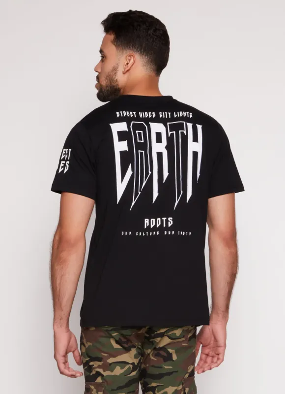 Mens Earth Roots Short Sleeve Graphic Tee sold by Rainbow