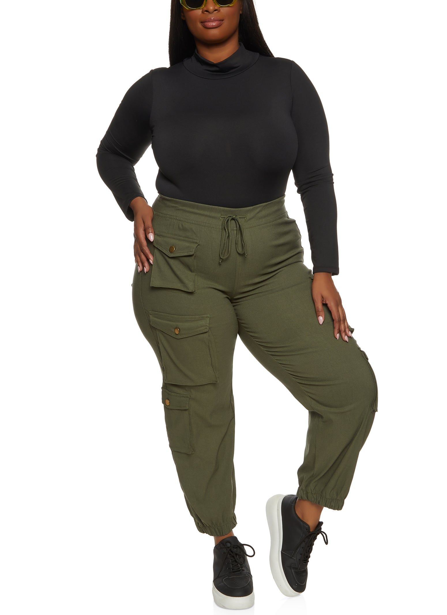 Plus Size Hyperstretch Cargo Pocket Joggers sold by Rainbow product image thumbnail 2