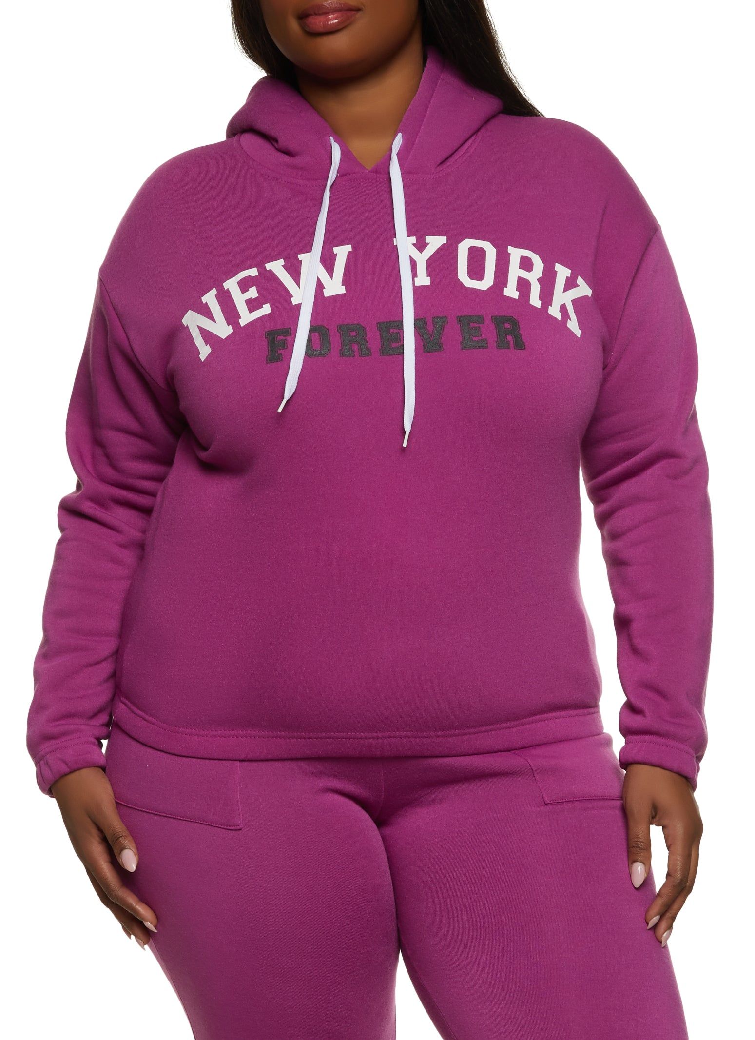 Plus Size New York Forever Hoodie sold by Rainbow