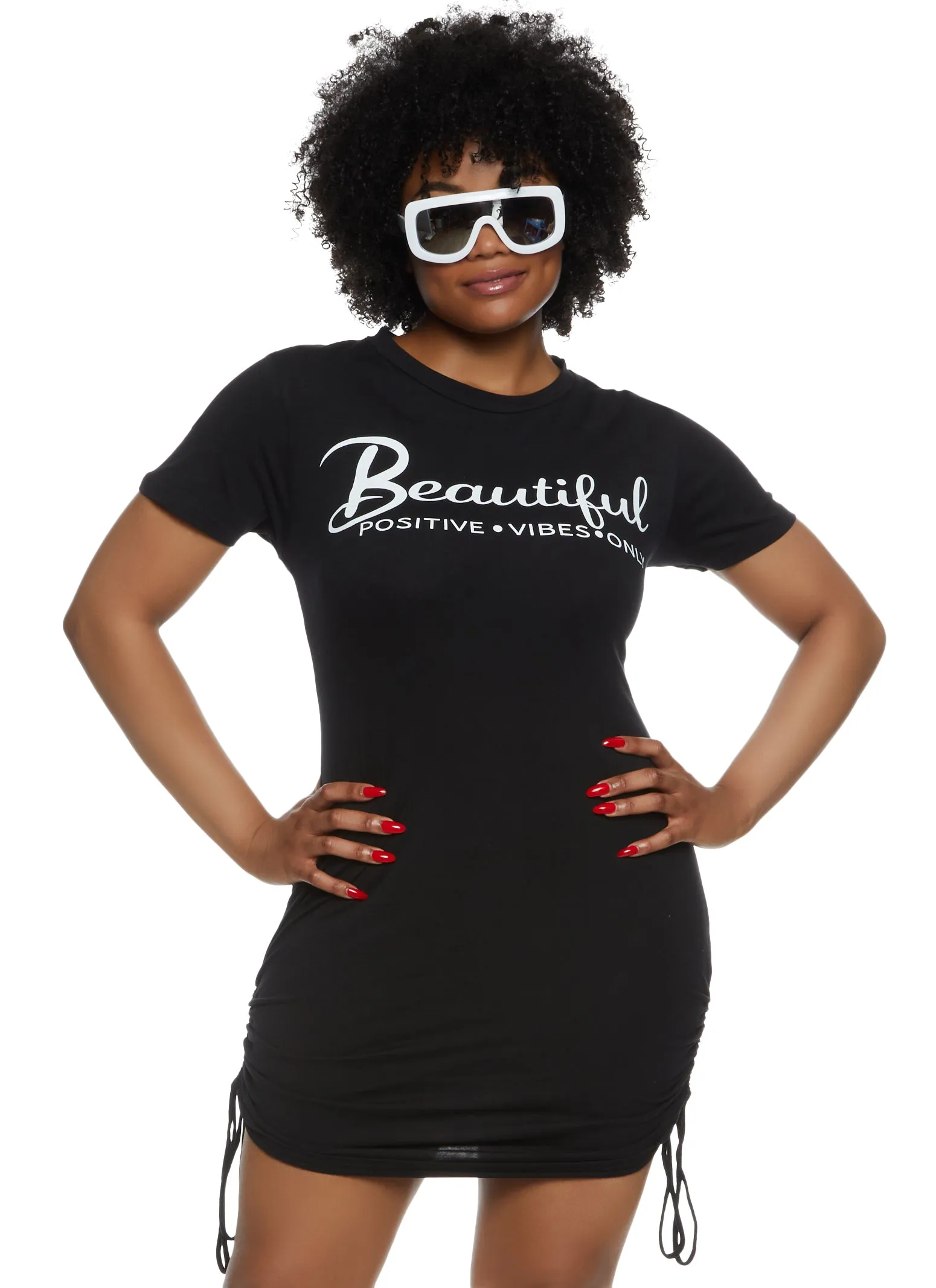 Plus Size Beautiful Graphic T Shirt Dress sold by Rainbow