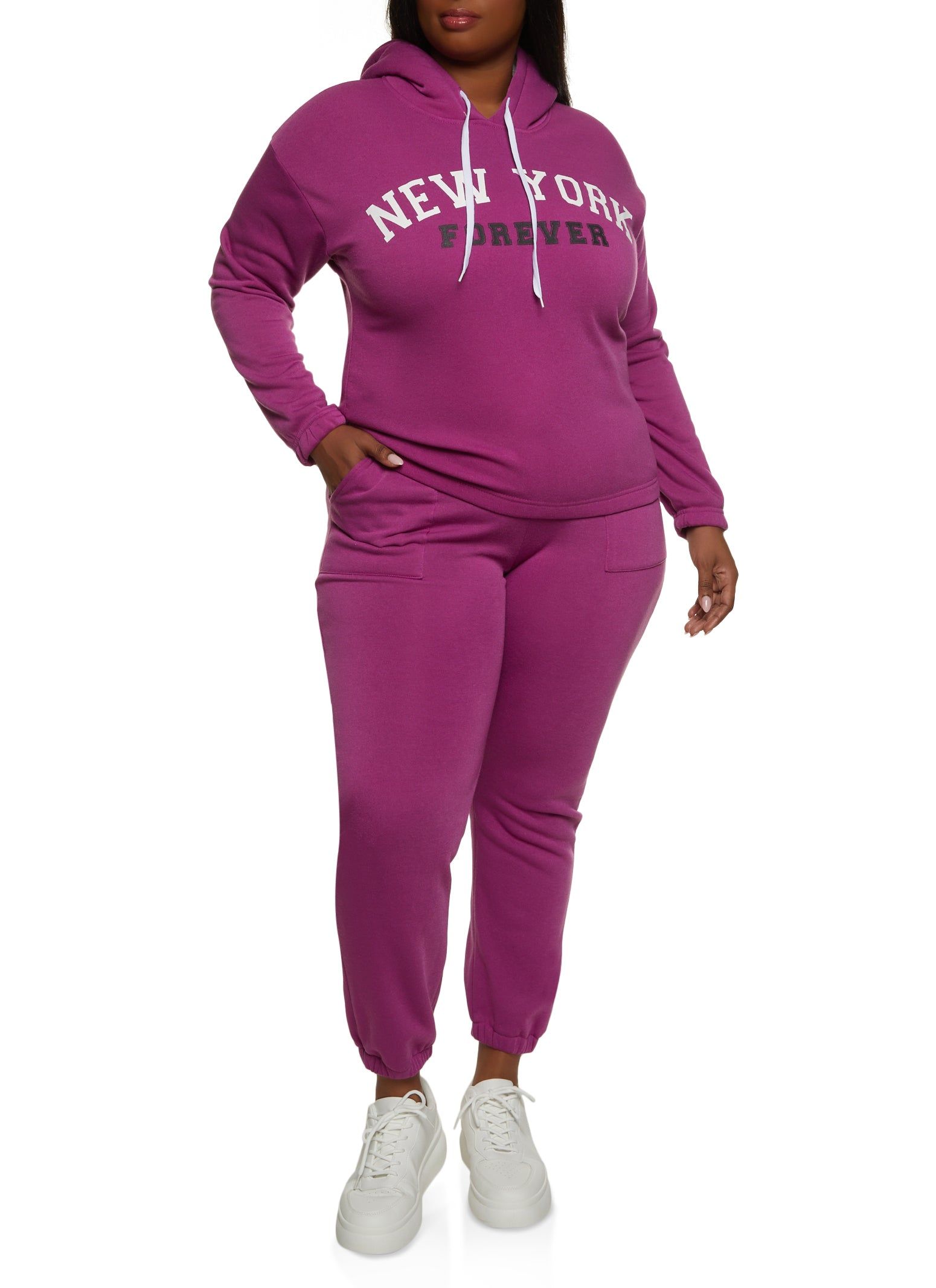 Plus Size New York Forever Hoodie sold by Rainbow product image thumbnail 2
