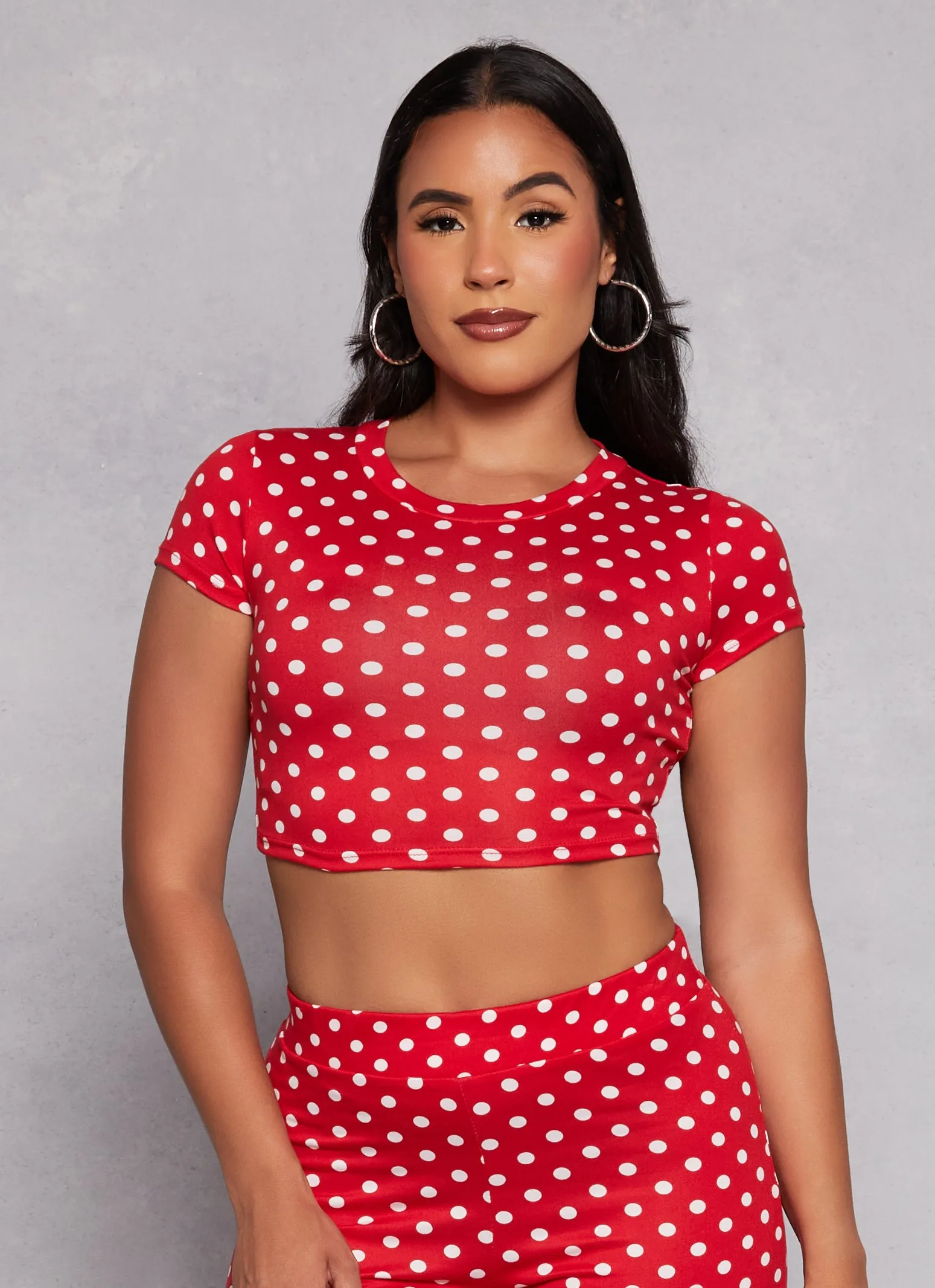 Polka Dot Cropped Tee sold by Rainbow