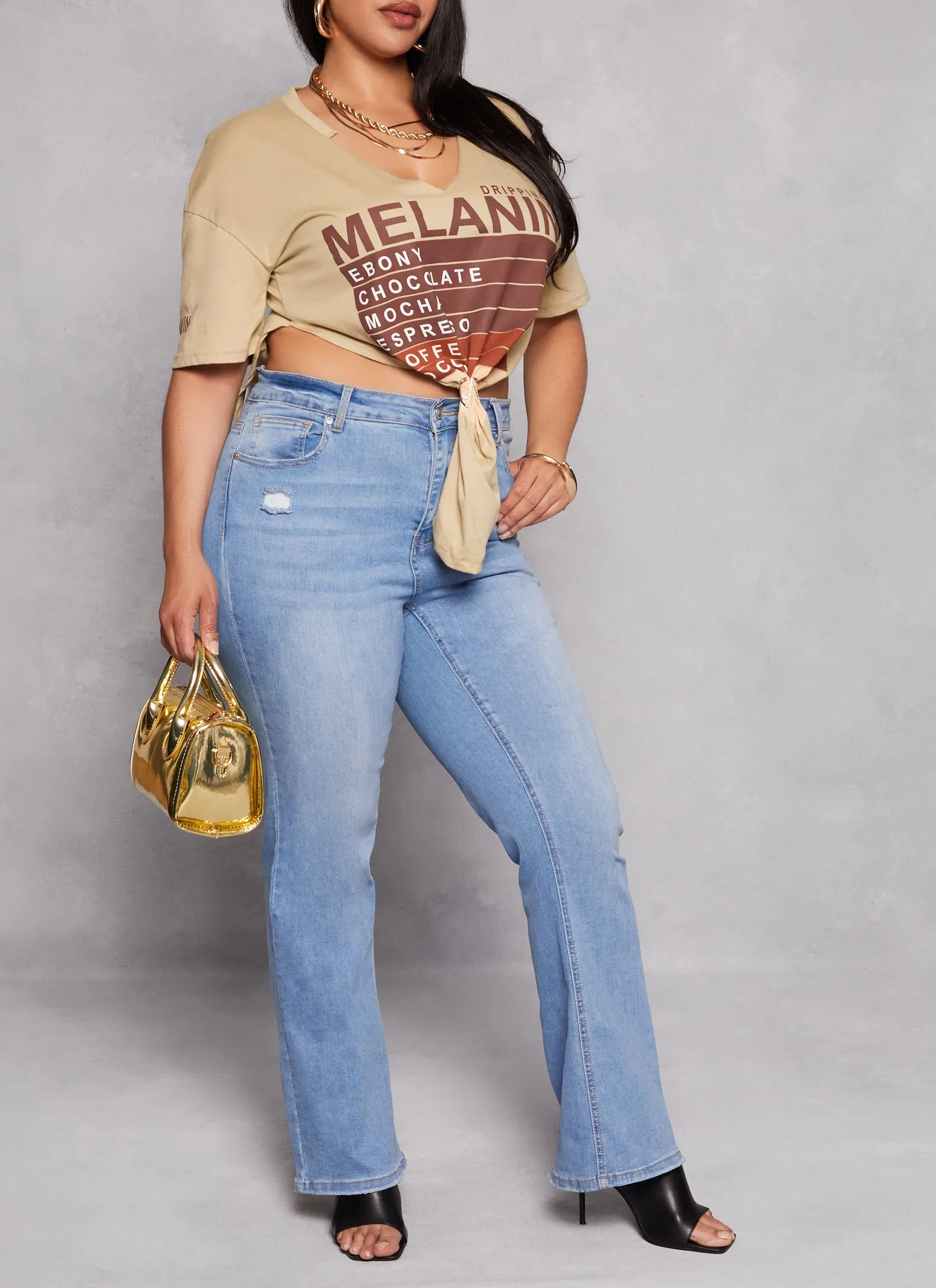 Plus Size Drippin In Melanin Graphic Top sold by Rainbow product image thumbnail 2