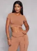 Crew Neck Short Sleeve Crop Top sold by Rainbow