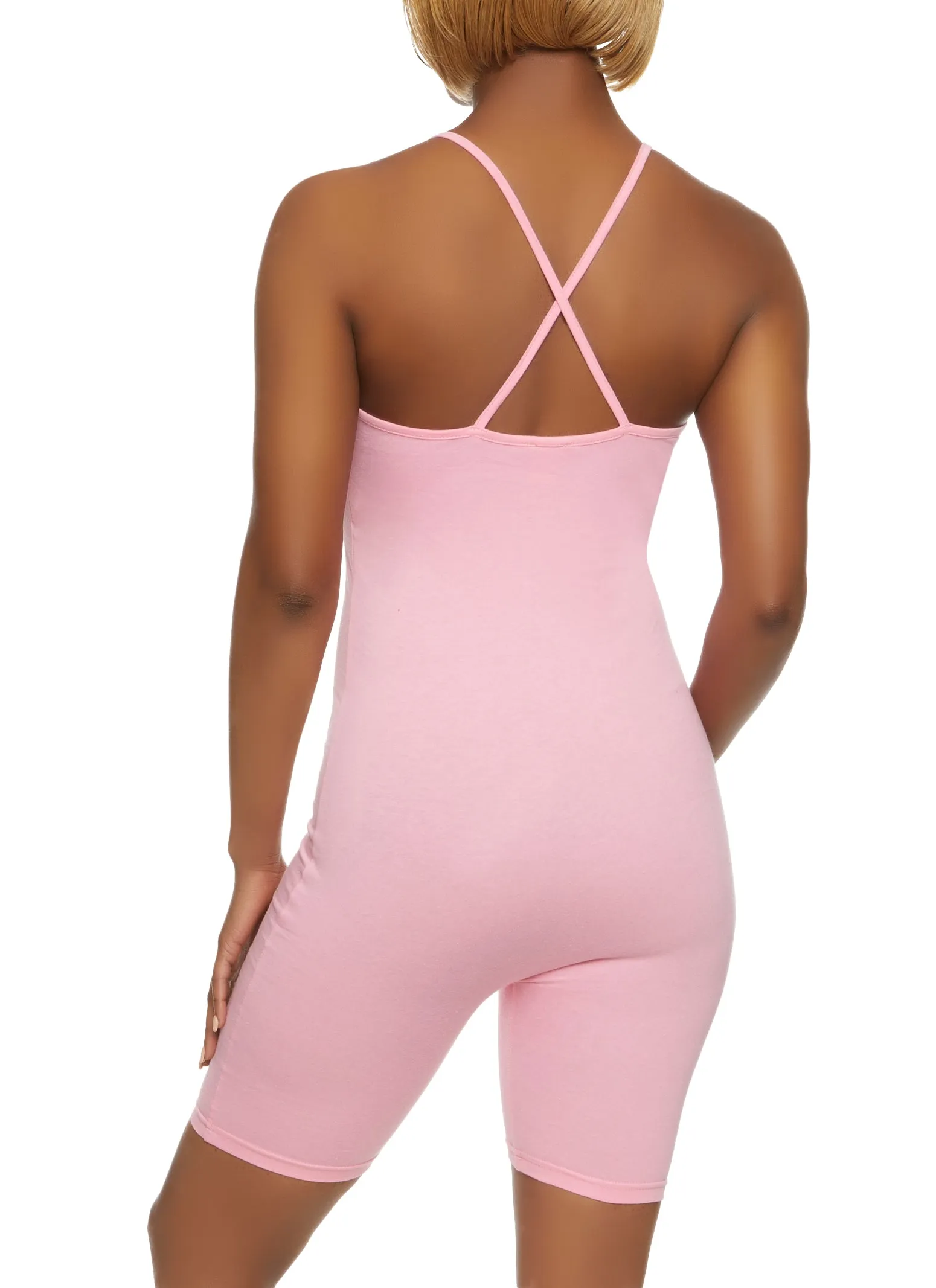 Daisy Criss Cross Back Biker Romper sold by Rainbow product image thumbnail 2