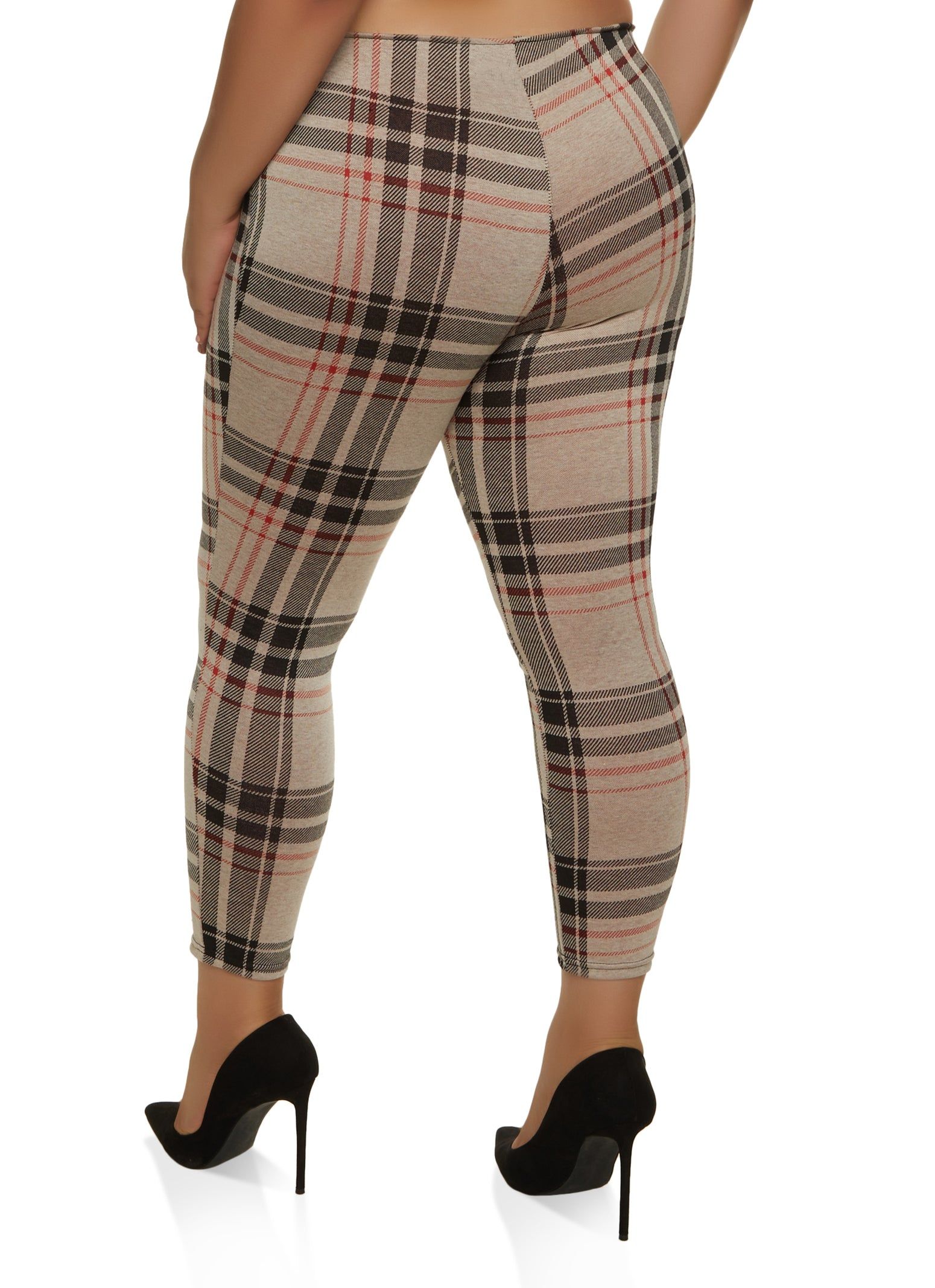 Plus Size Plaid High Waisted Leggings sold by Rainbow product image thumbnail 2