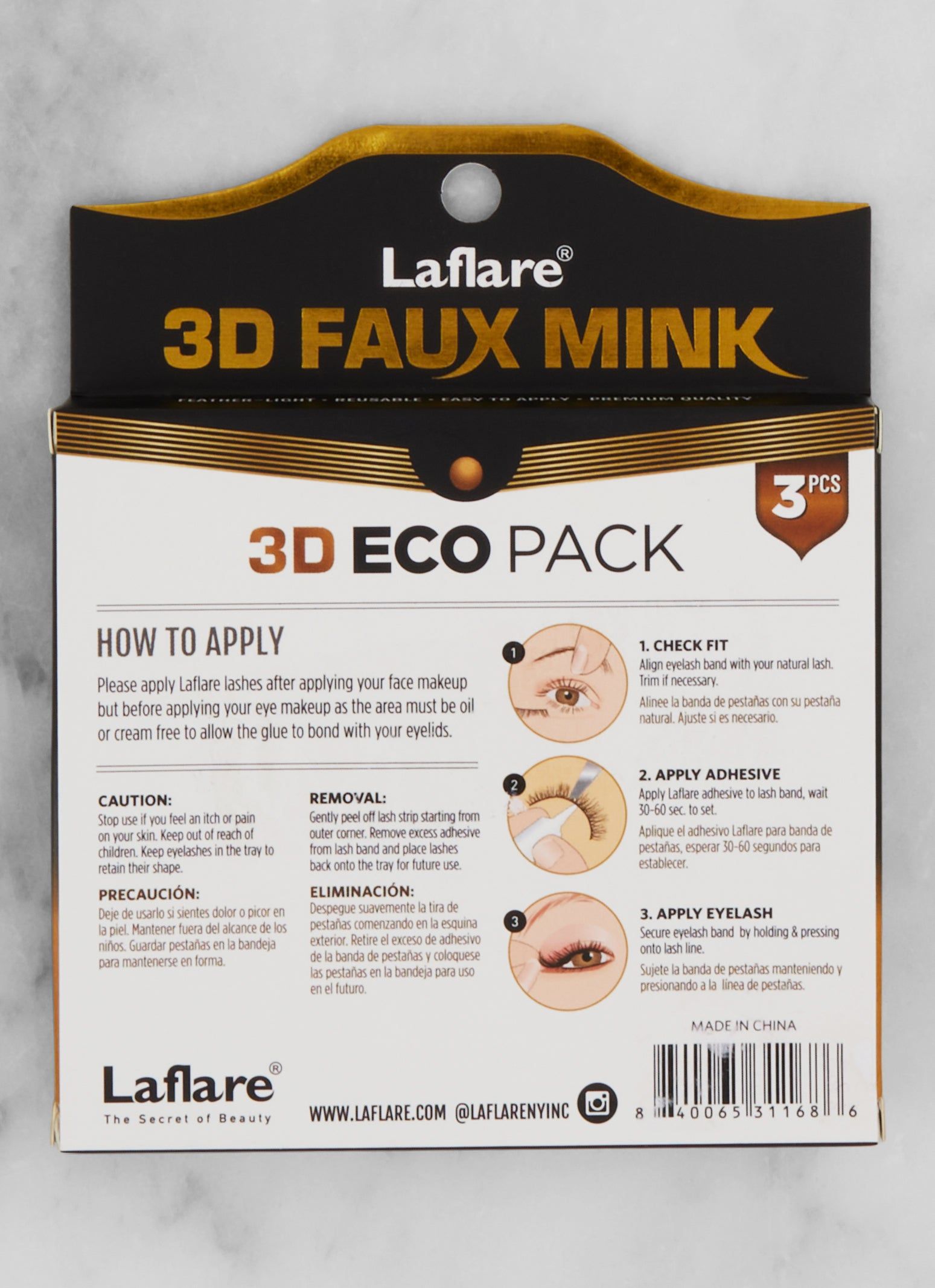 3D Faux Mink Lashes Eco Pack sold by Rainbow product image thumbnail 3