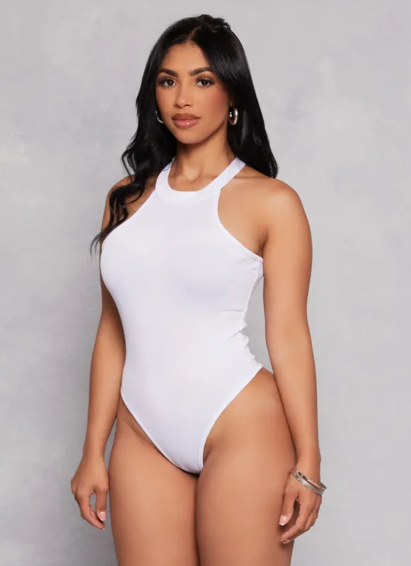 Daisy Ribbed High Neck Bodysuit sold by Rainbow