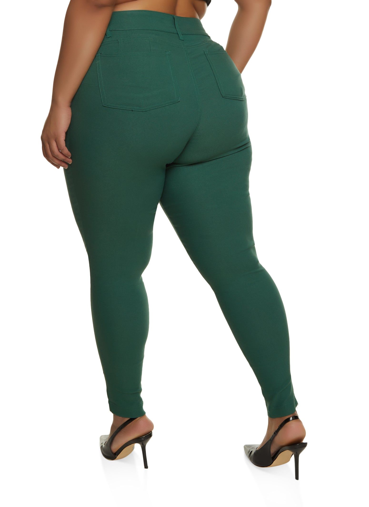 Plus Size 3 Button Hyperstretch Skinny Pants sold by Rainbow product image thumbnail 2