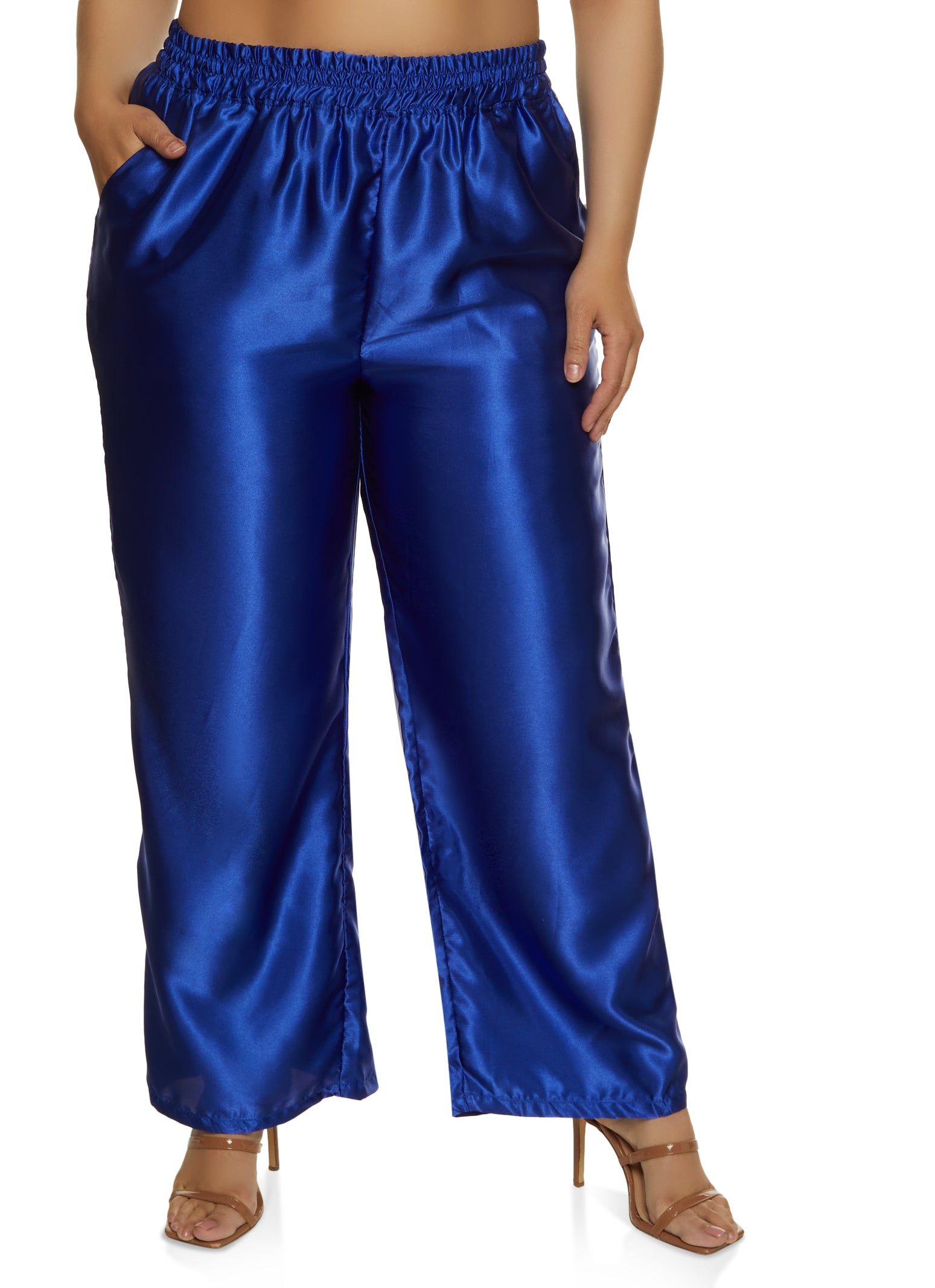 Plus Size Satin Wide Leg Pull On Pants sold by Rainbow product image thumbnail 2